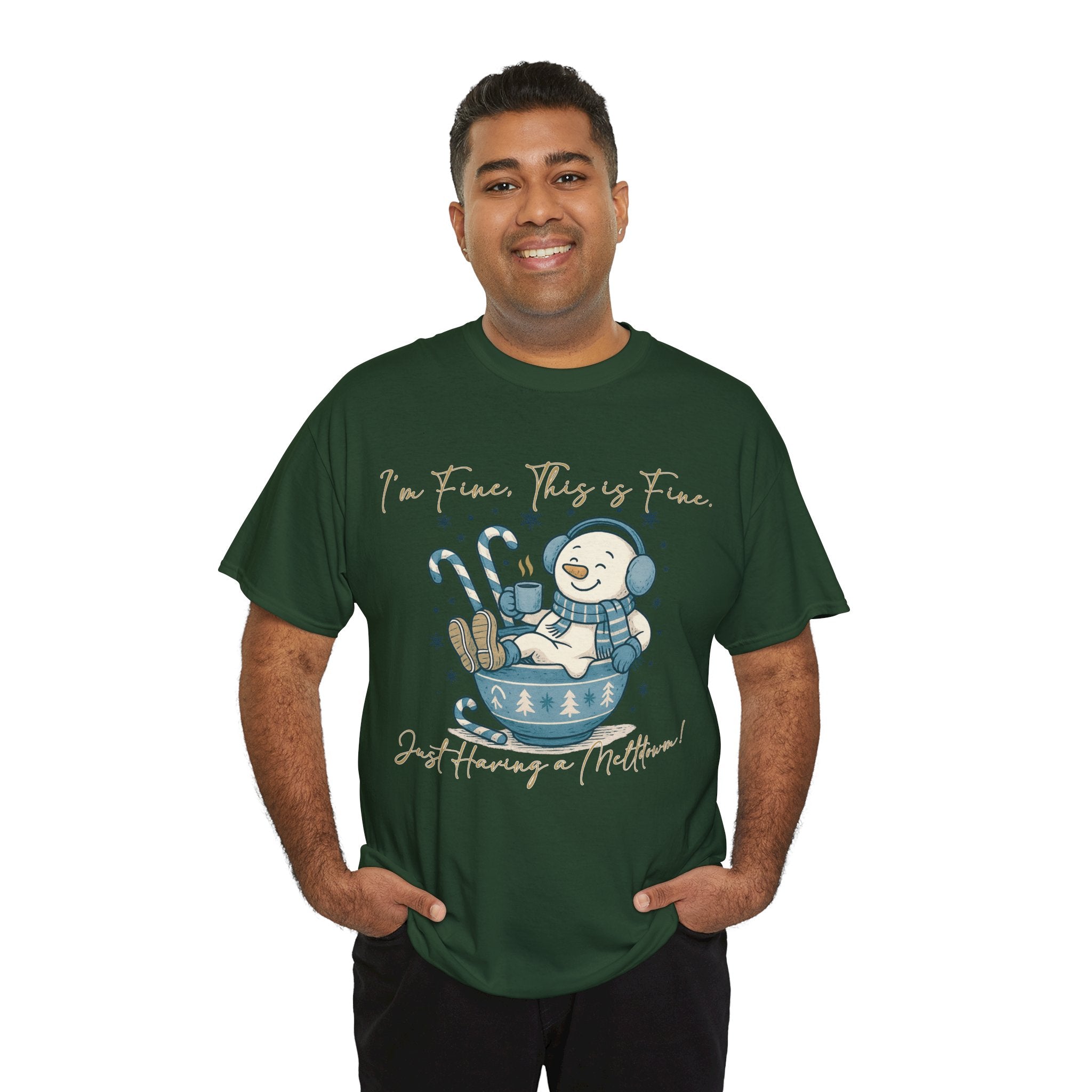 Snowman Hot Cocoa Unisex Cotton Tee