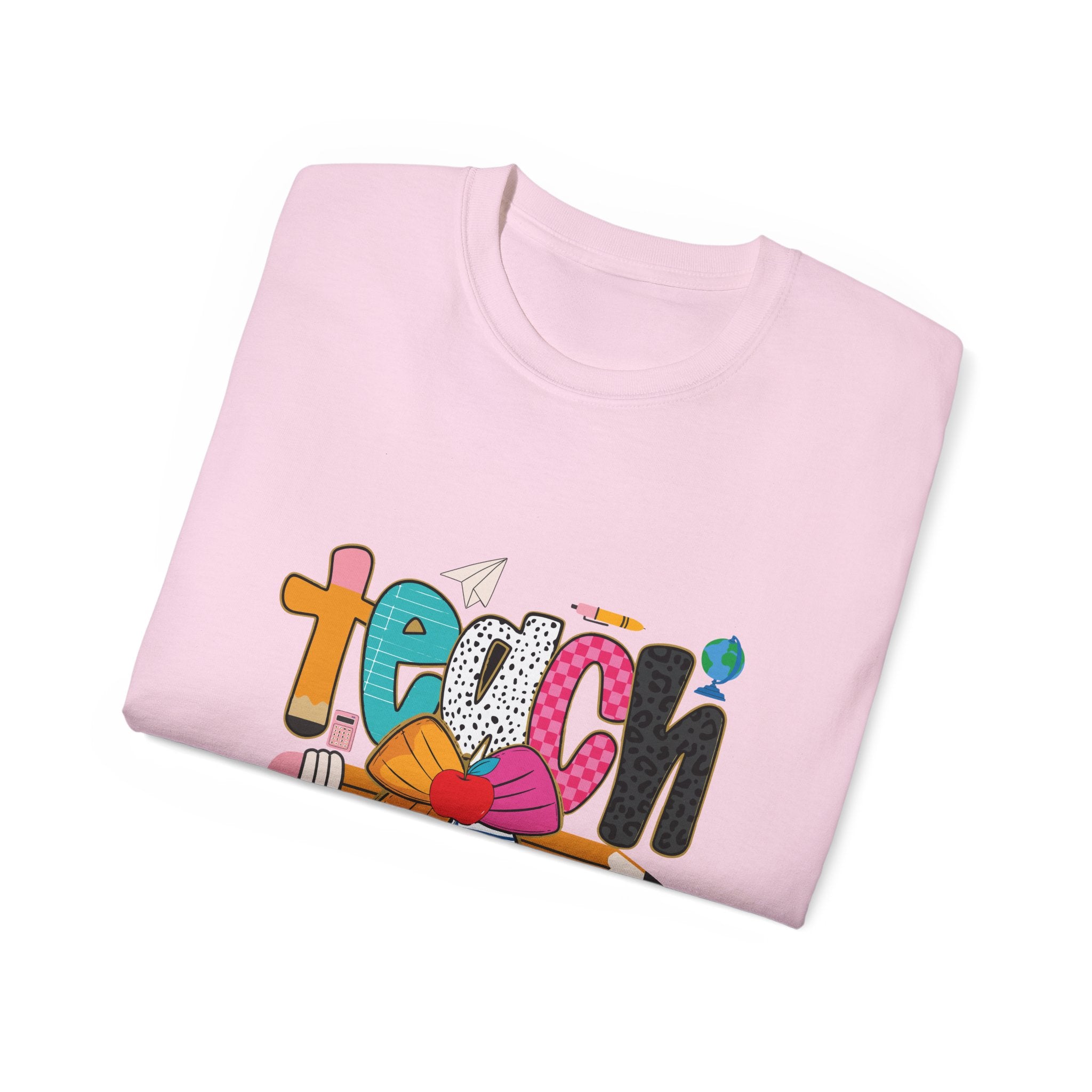 Colorful Teach Graphic Tee for Educators