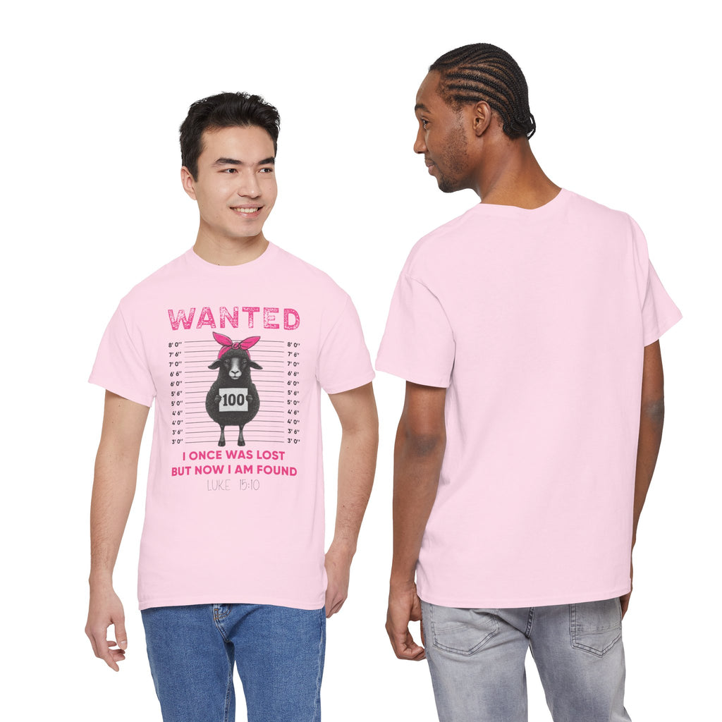 WANTED Black Sheep 'I Once Was Lost But Now I Am Found' Unisex Cotton T-Shirt