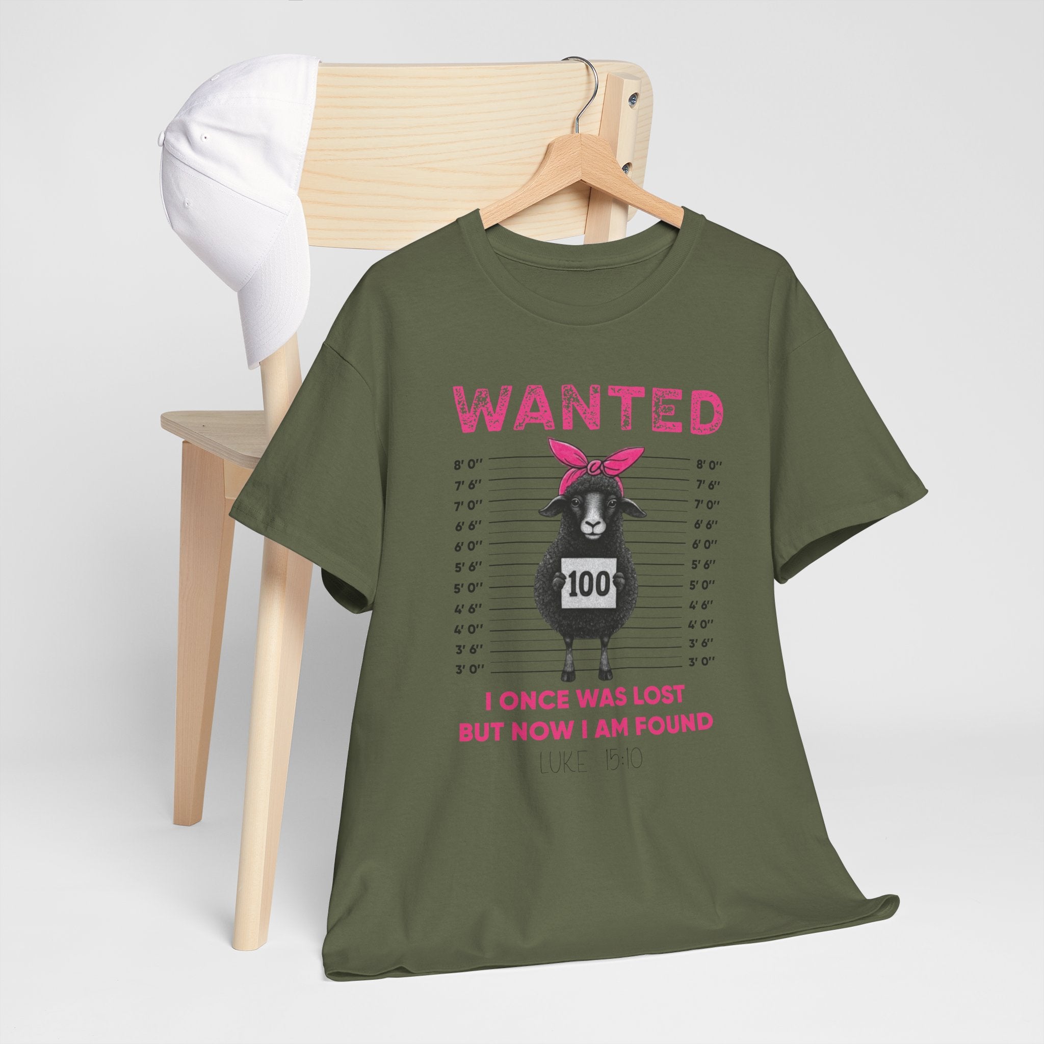 WANTED Black Sheep 'I Once Was Lost But Now I Am Found' Unisex Cotton T-Shirt