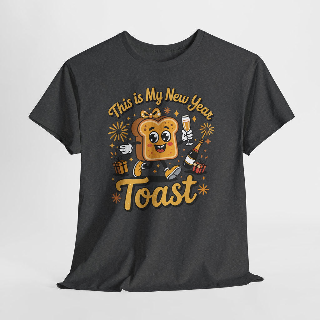 New Year Toast T-Shirt — "This Is My New Year Toast" Champagne & Fireworks Unisex Cotton Tee