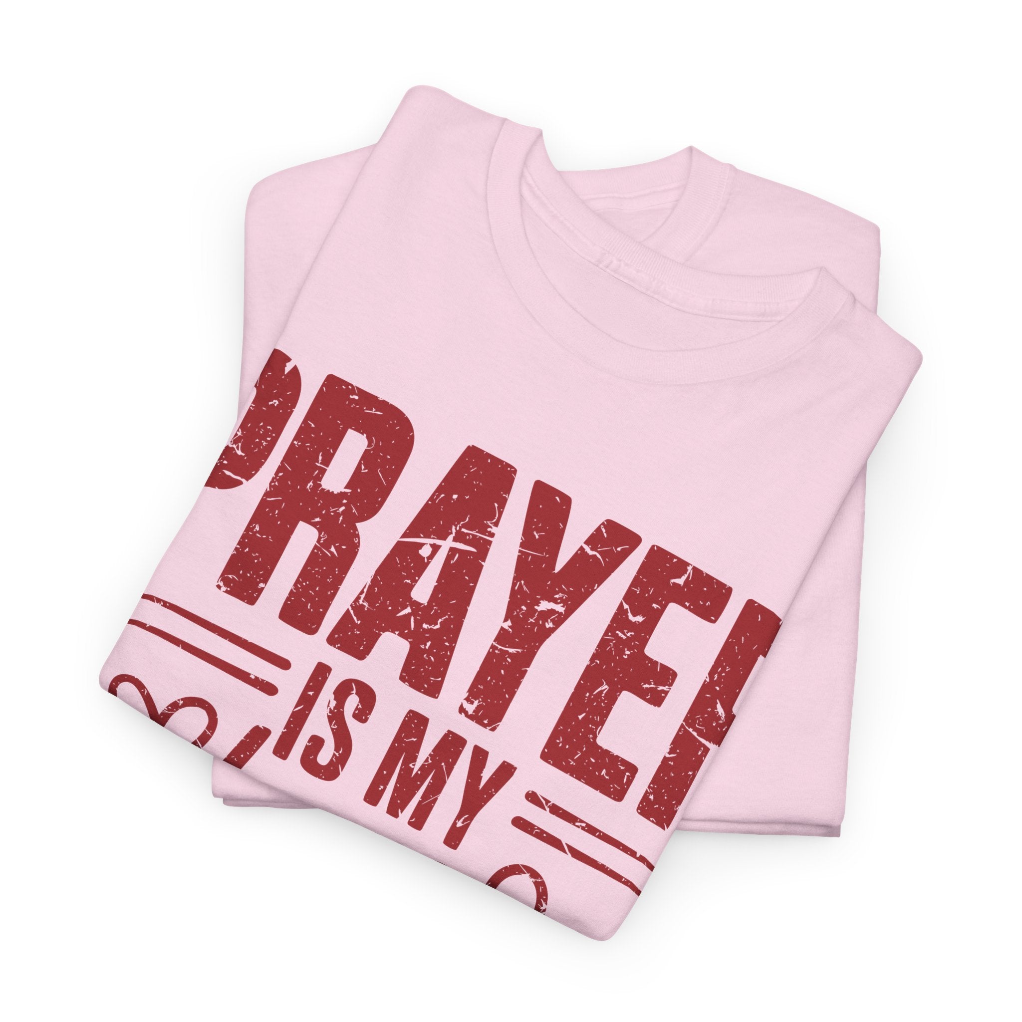 Prayer Is My Love Language T-Shirt — Faith-Inspired Red Hearts Unisex Cotton Tee