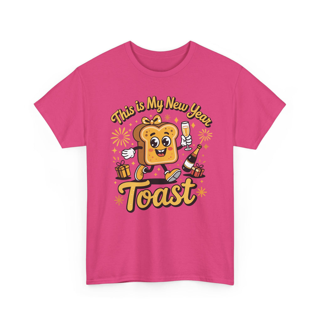 New Year Toast T-Shirt — "This Is My New Year Toast" Champagne & Fireworks Unisex Cotton Tee