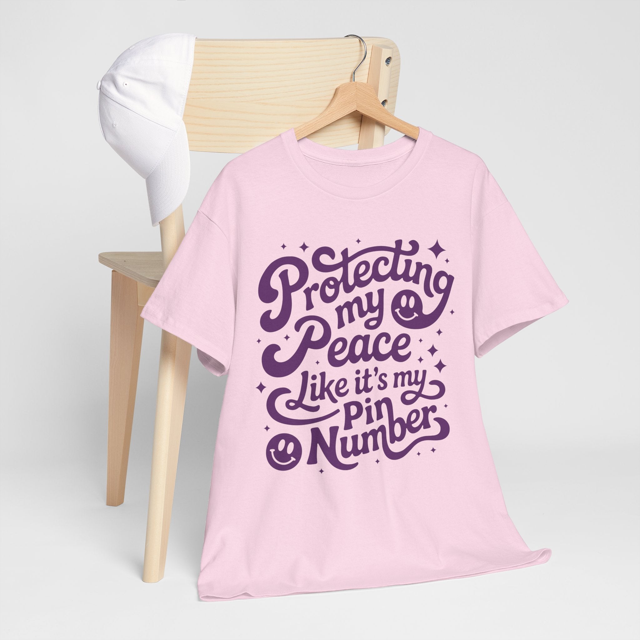 Protecting My Peace Like It’s My PIN Number Tee — Retro Motivational Graphic Unisex Cotton T-Shirt