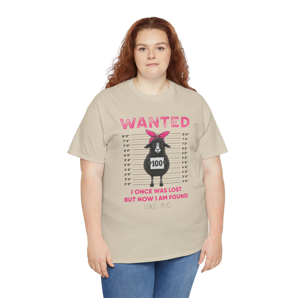 WANTED Black Sheep 'I Once Was Lost But Now I Am Found' Unisex Cotton T-Shirt