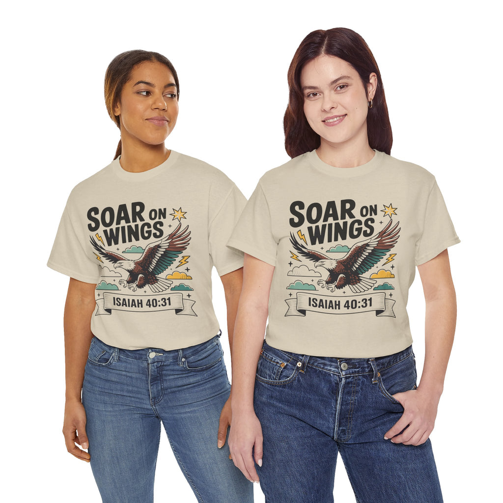Isaiah 40:31 "Soar on Wings" Eagle Unisex Cotton T-Shirt