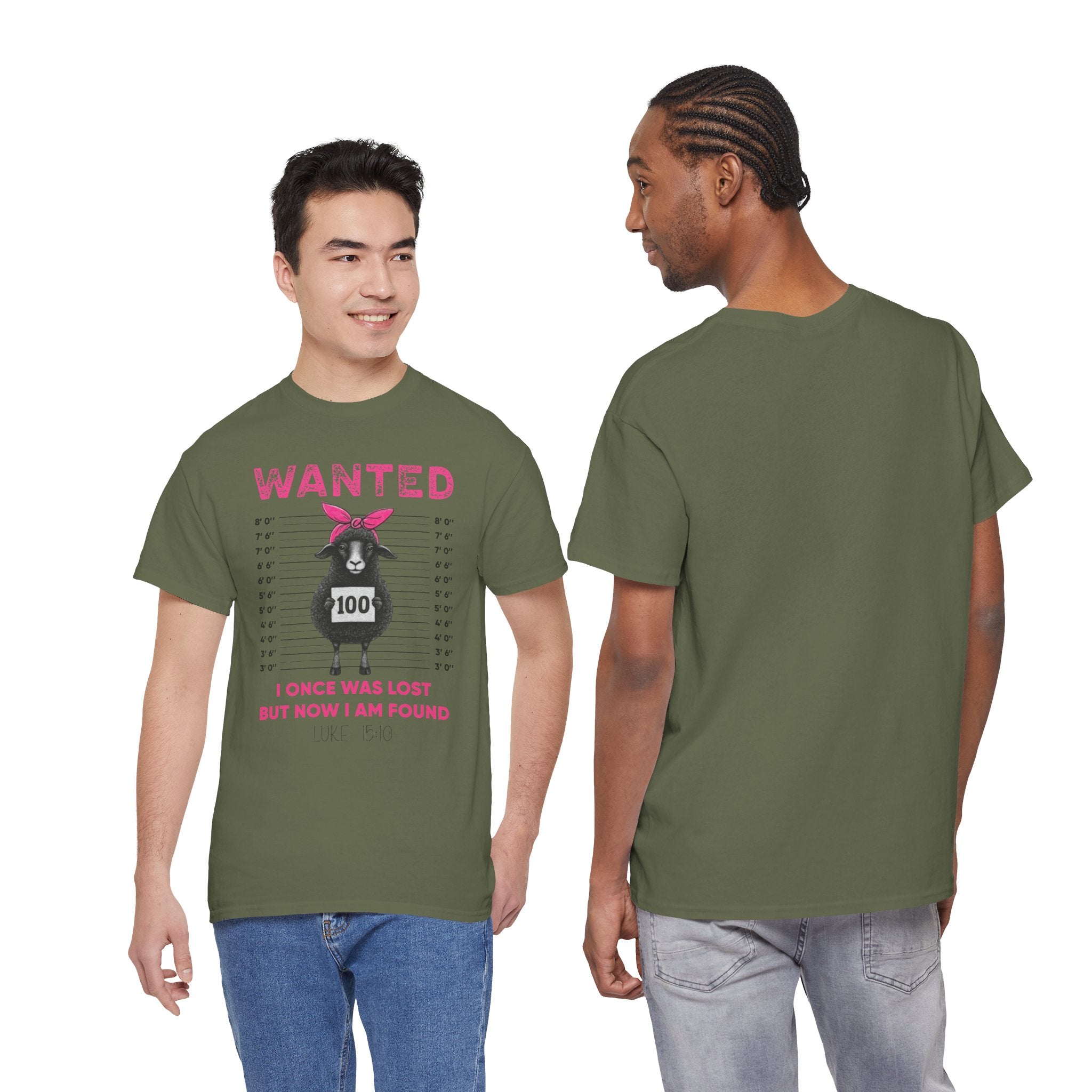 WANTED Black Sheep 'I Once Was Lost But Now I Am Found' Unisex Cotton T-Shirt