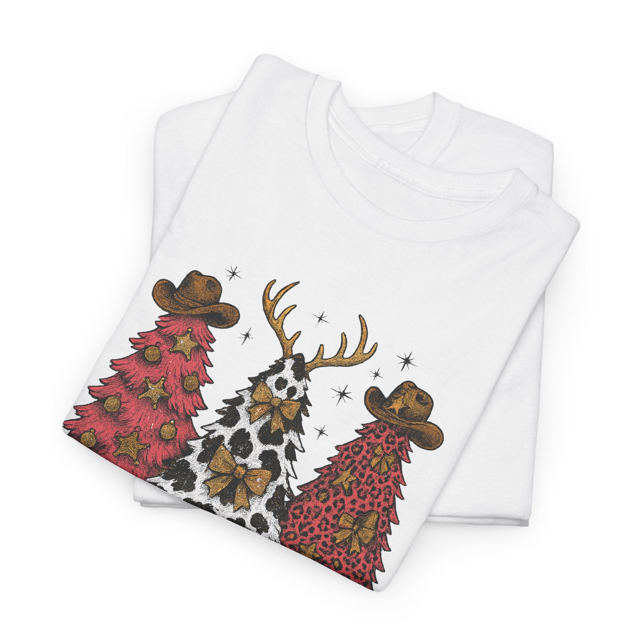 Western Christmas Unisex Cotton Tee
