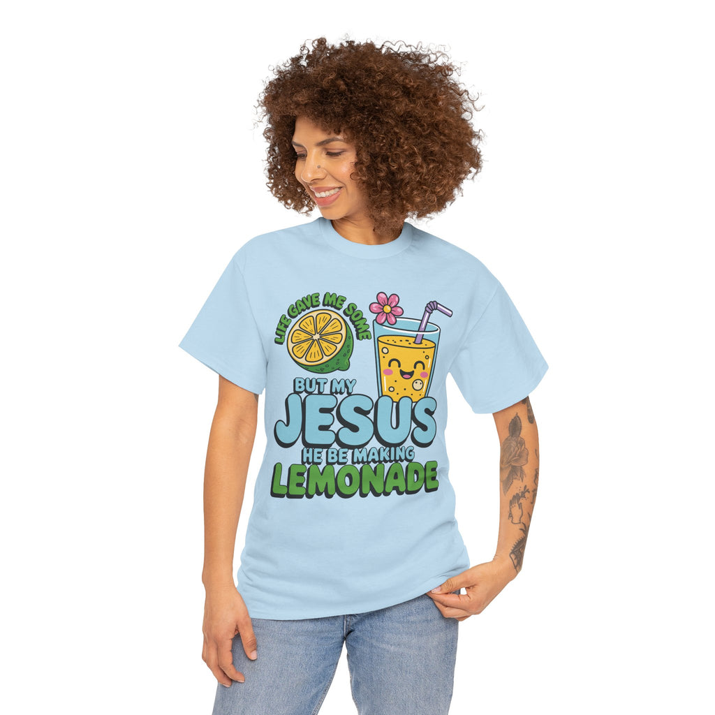 Christian Lemonade T‑Shirt — "Life Gave Me Some Lemons, My Jesus Makes Lemonade"Unisex Cotton Tee