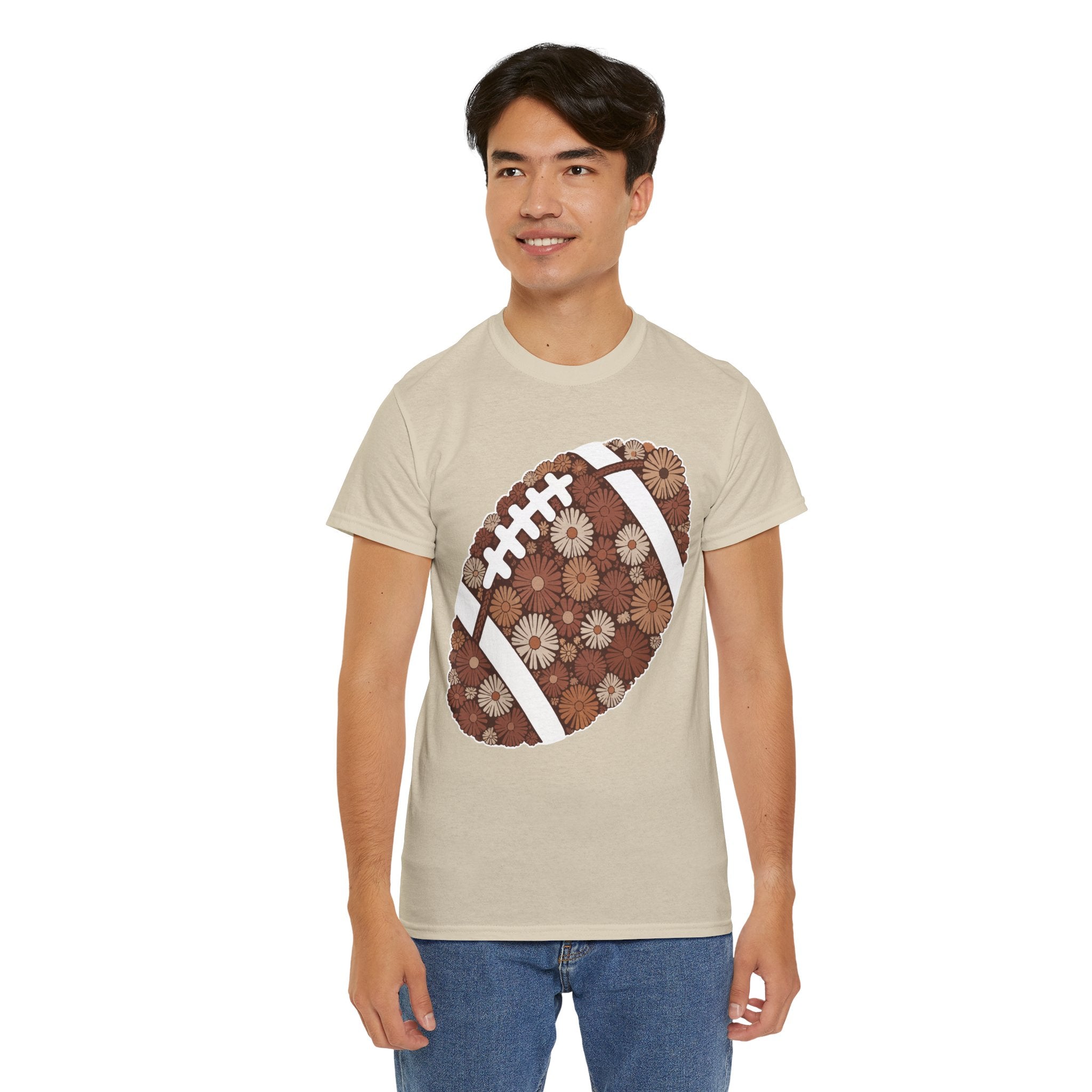 Game Day Touch Down Football Tee — Helmets, Flags & Cheer Icons Unisex Cotton Tee