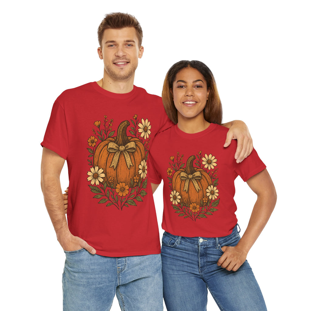 Pumpkin Daisy Unisex Cotton Tee