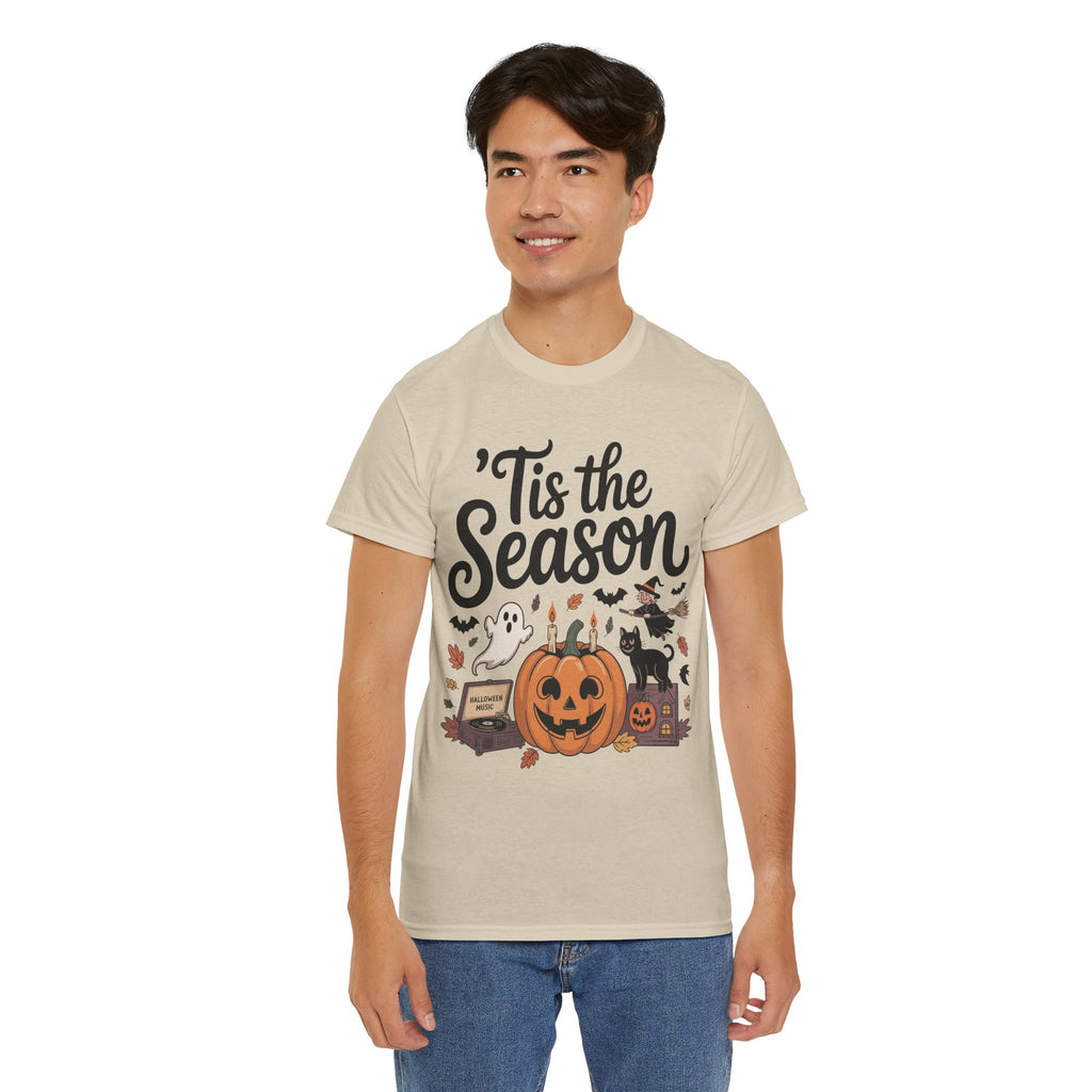 Holiday Season Unisex Cotton T-Shirt - Tis the Season Design