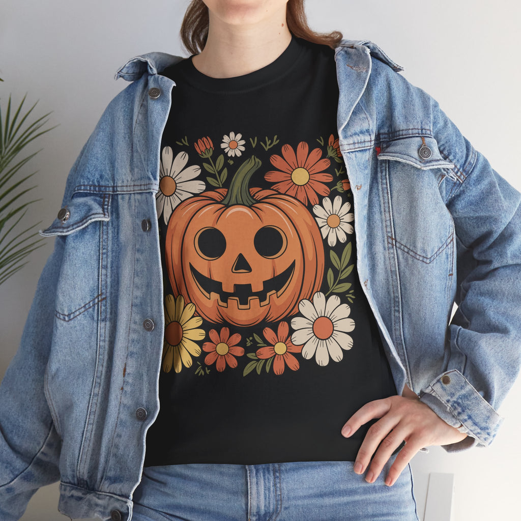 Halloween Pumpkin Unisex Cotton Tee