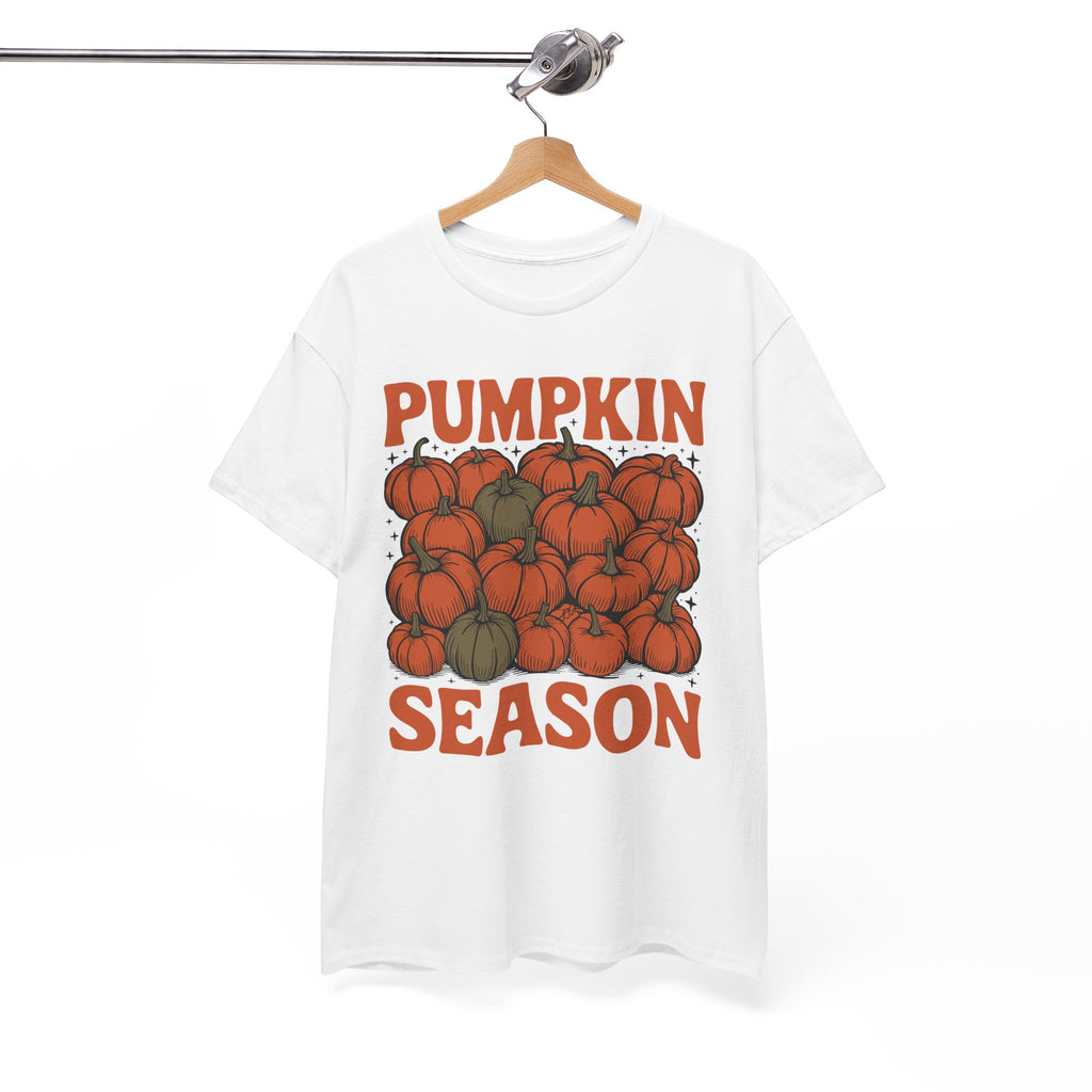 Pumpkin Season Tee — Fall Pumpkin Pile Unisex Cotton Tee