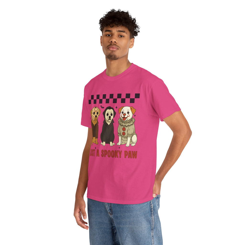 Halloween "Just A Spooky Paw" Unisex Cotton Tee