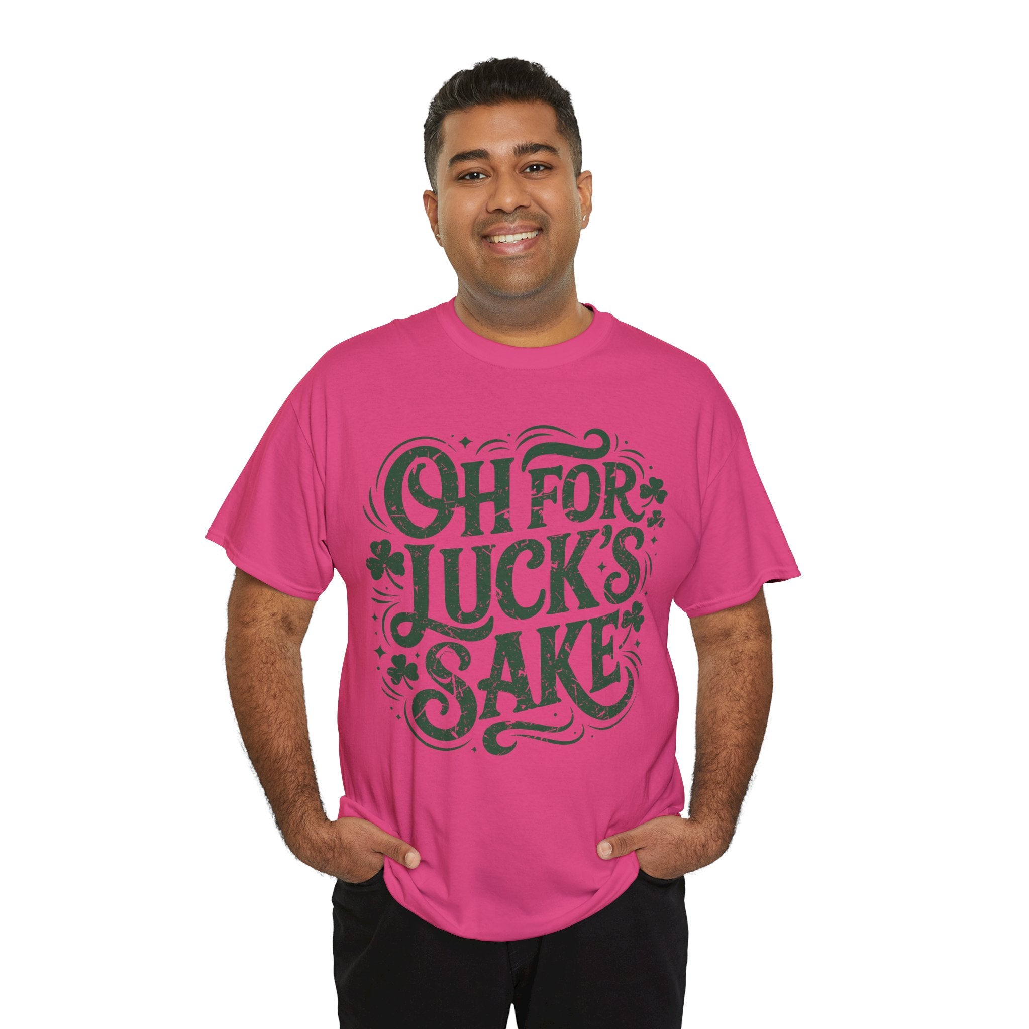 Oh for Luck's Sake Shamrock Unisex Cotton Tee