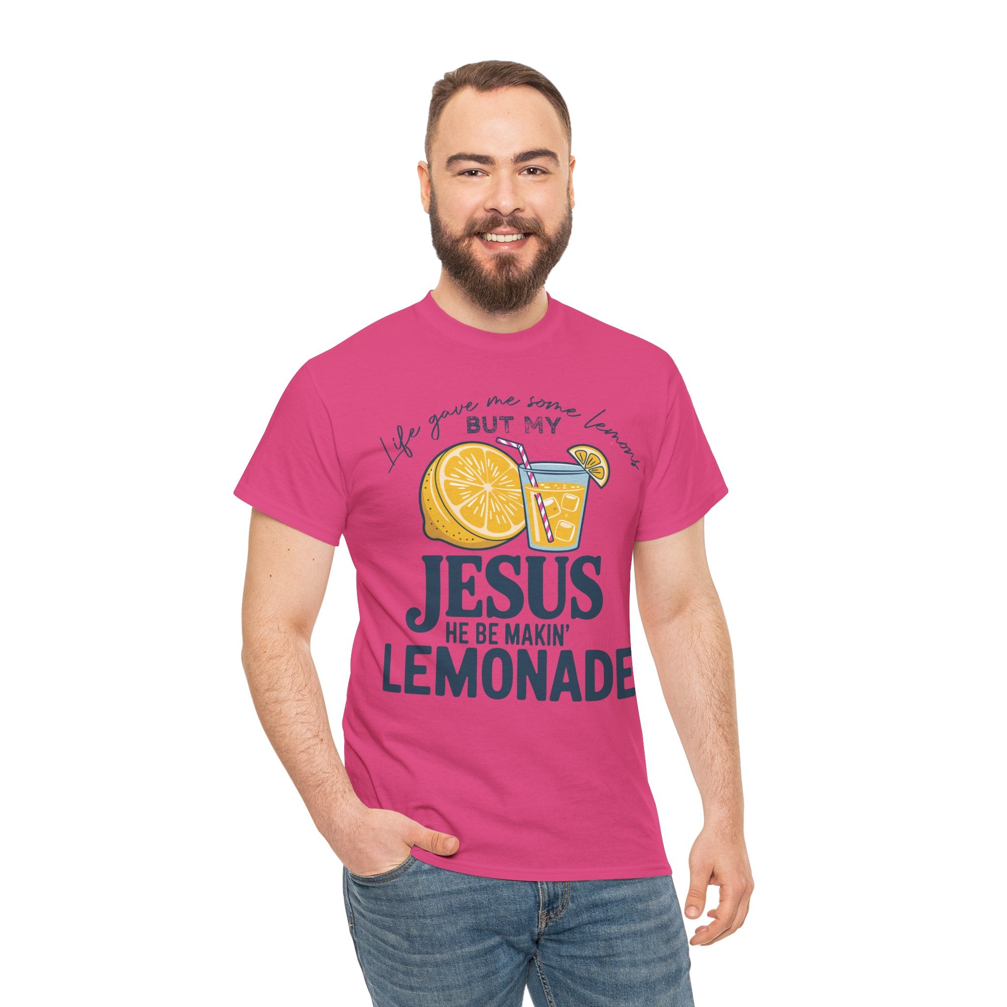 Christian Lemonade T-Shirt — “Life Gave Me Some Lemons but My Jesus He Be Makin’ Lemonade”Unisex Cotton Tee