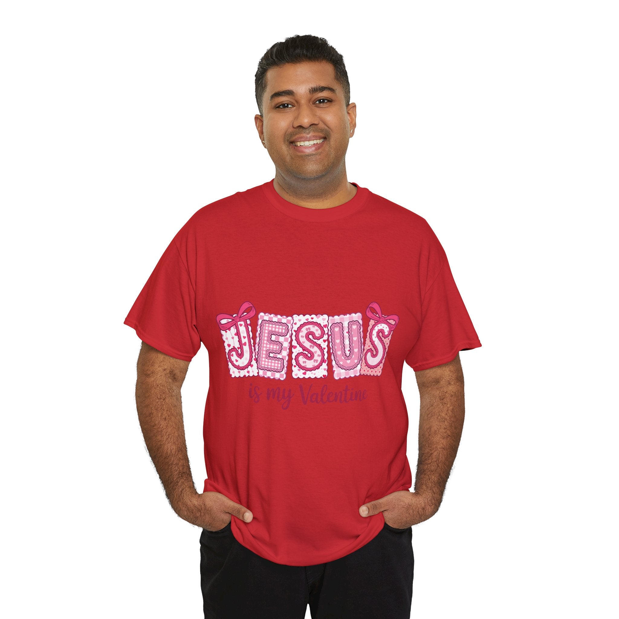 Jesus Is My Valentine T-Shirt — Pink Christian Valentine Unisex Cotton Tee