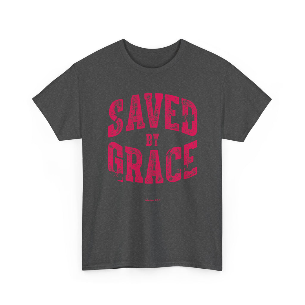 Saved by Grace Ephesians 2:8-9 Unisex Cotton T-Shirt
