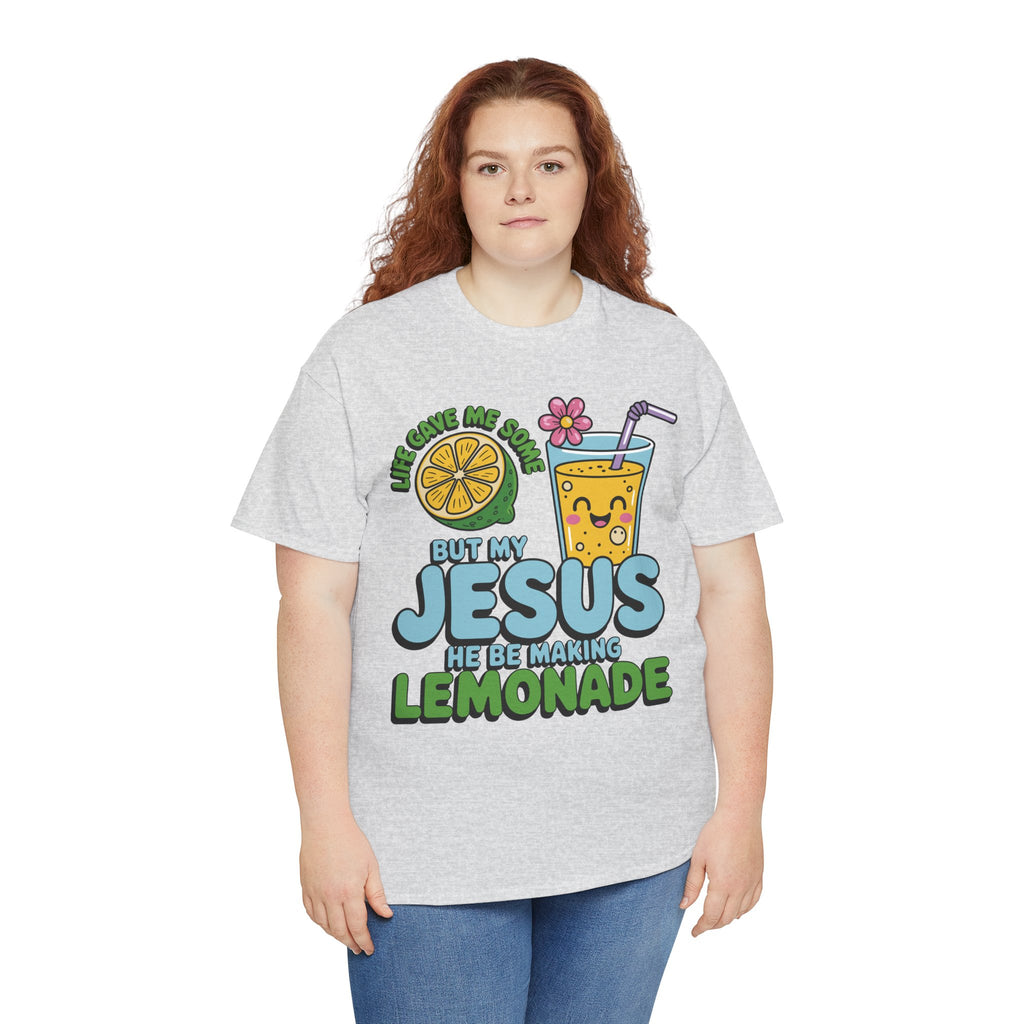 Christian Lemonade T‑Shirt — "Life Gave Me Some Lemons, My Jesus Makes Lemonade"Unisex Cotton Tee