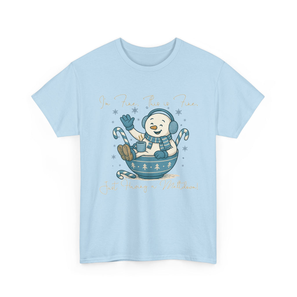 Snowman Hot Cocoa Unisex Cotton Tee