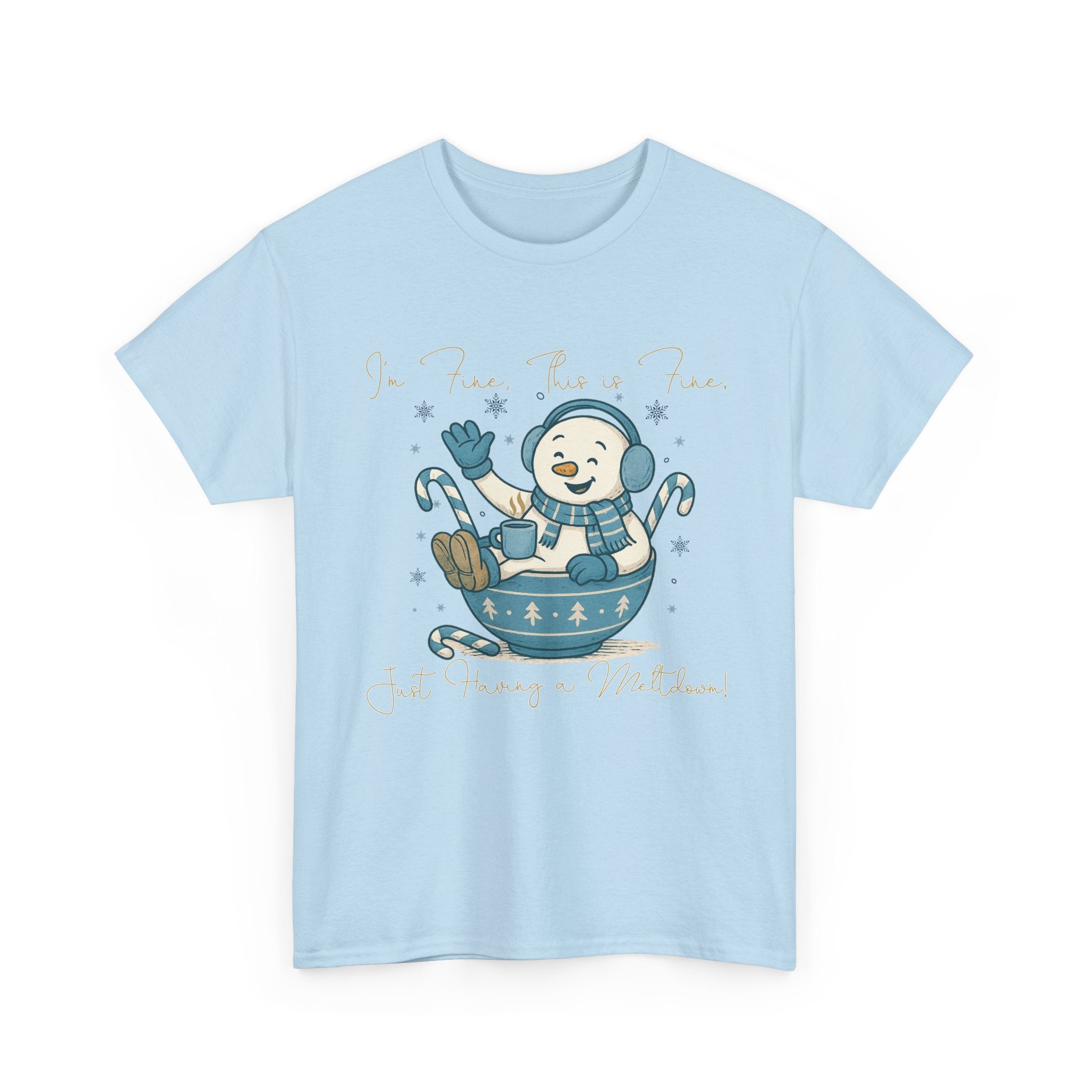 Snowman Hot Cocoa Unisex Cotton Tee