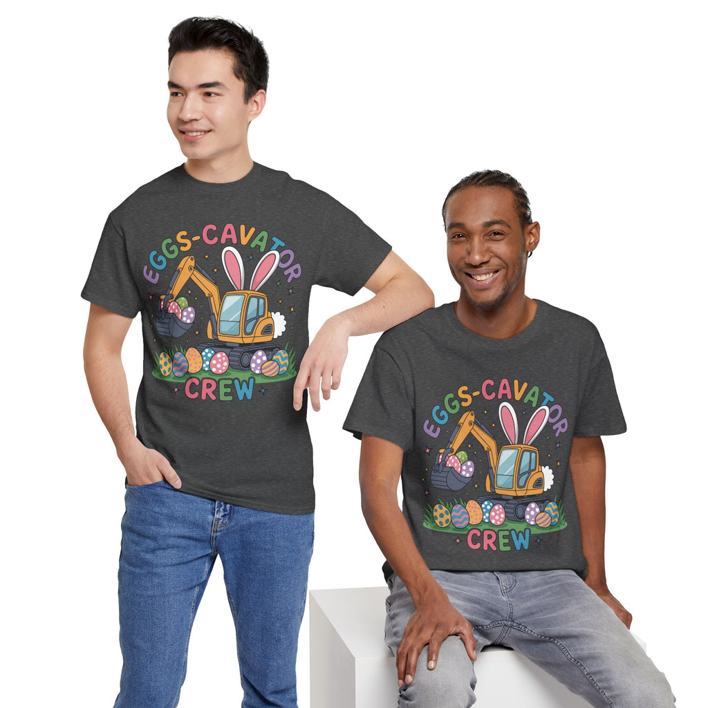 Easter 'Eggs-cavator Crew' Kids Tee — Excavator Bunny & Eggs Unisex Cotton Tee