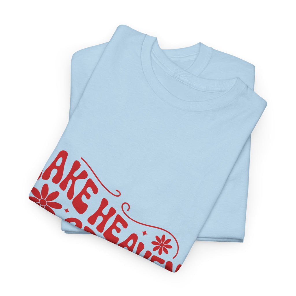 Make Heaven Crowded Retro Floral Christian Unisex Cotton T-Shirt