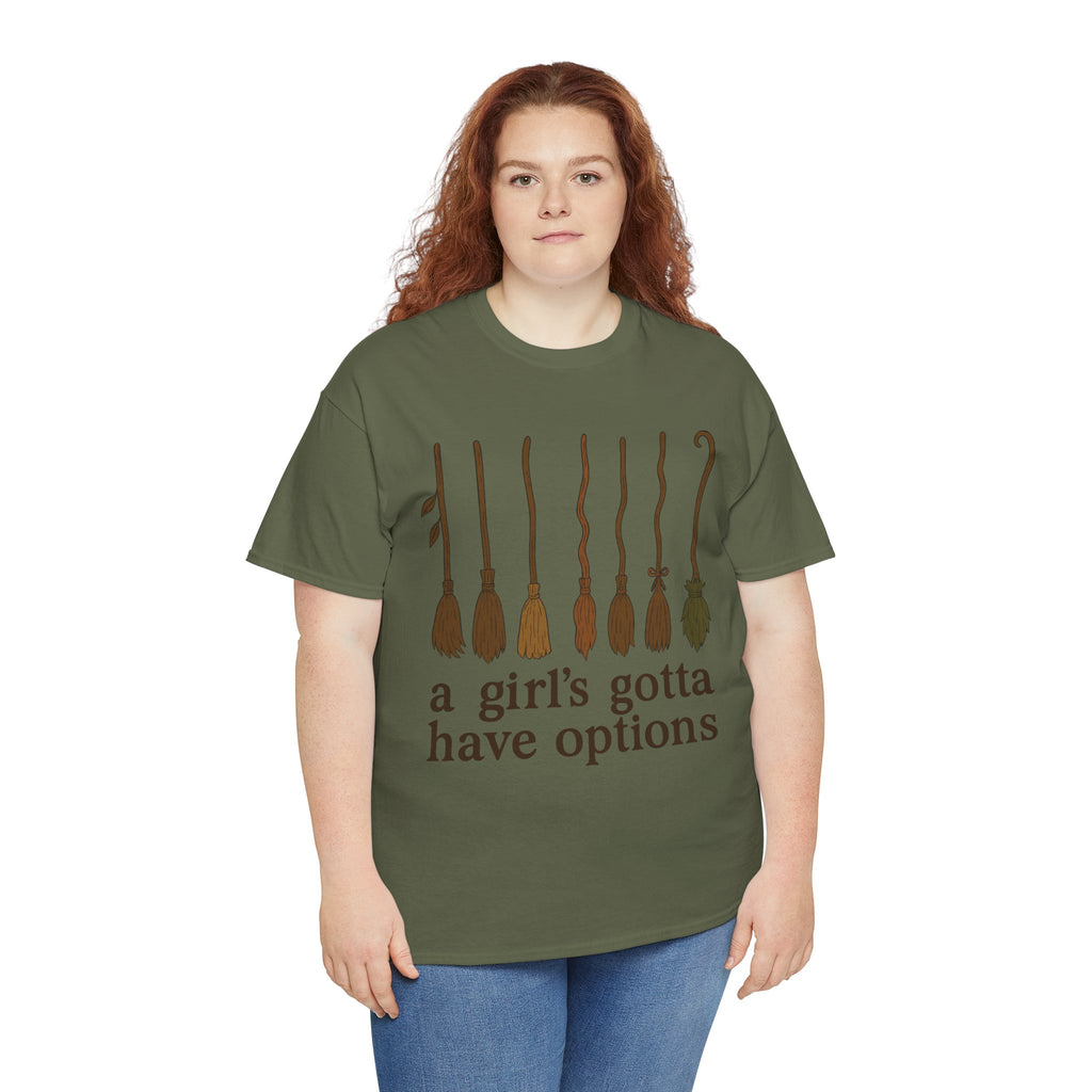 Witch Brooms Options Unisex Cotton Tee