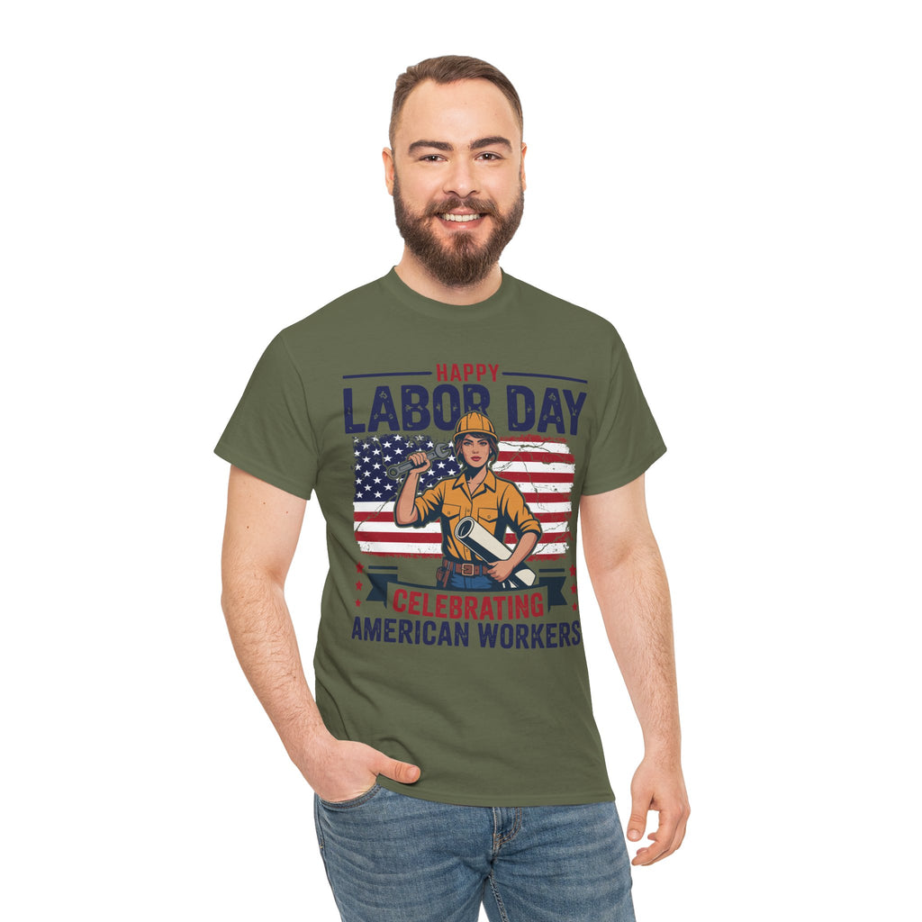 Happy US Labour Day T-Shirt - Unisex Heavy Cotton Tee