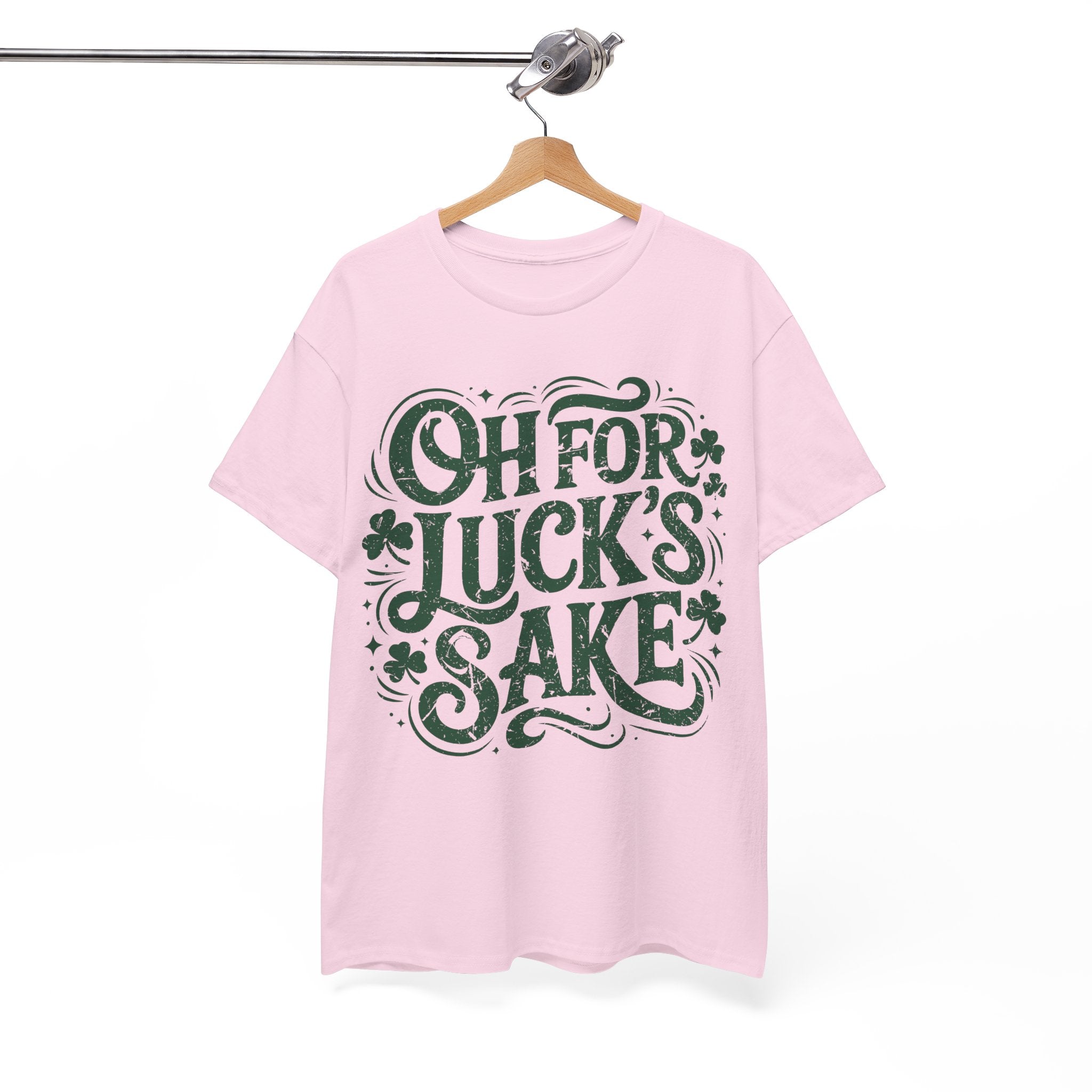 Oh for Luck's Sake Shamrock Unisex Cotton Tee