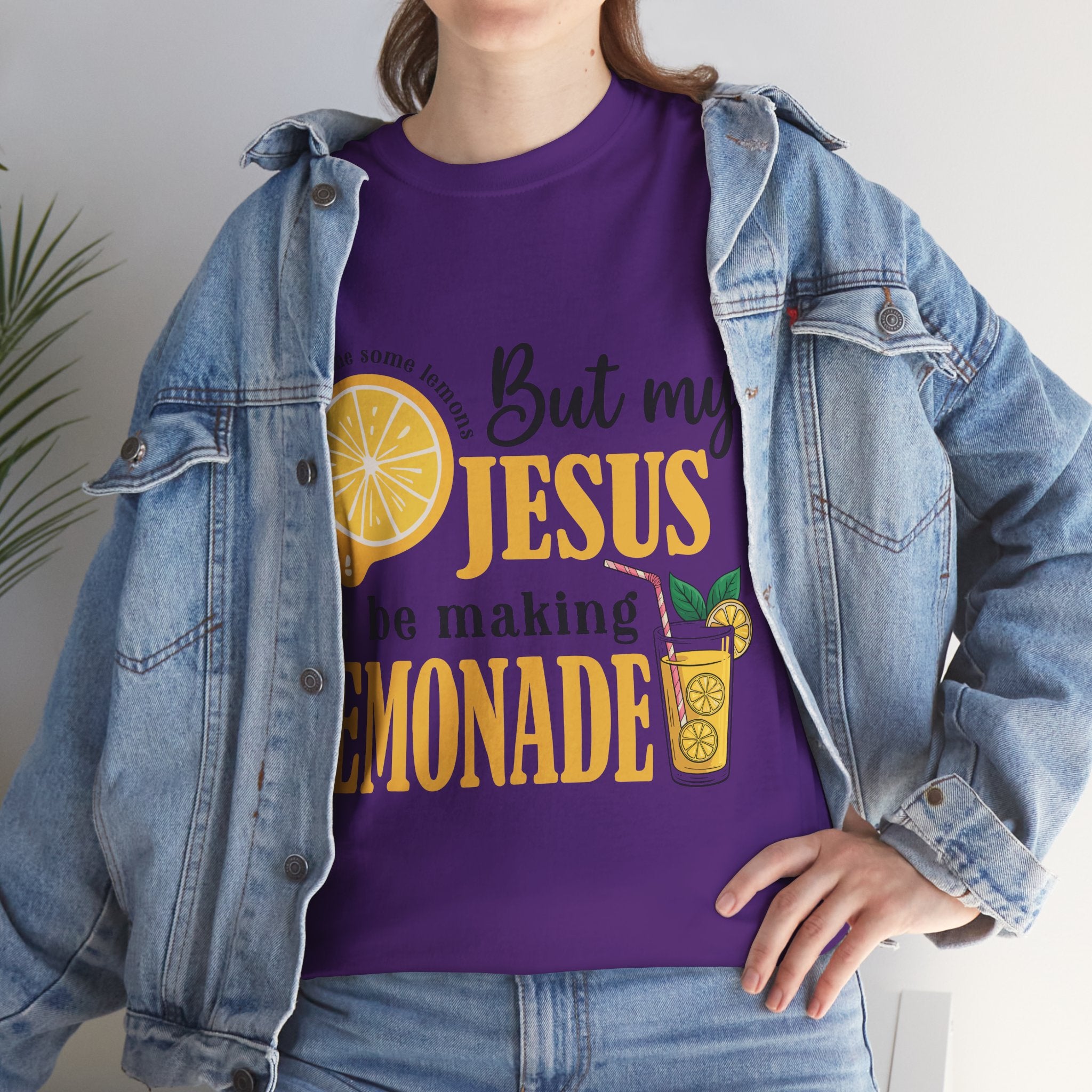 Jesus Lemonade Tee — Lemon Slice & Glass Graphic Christian Unisex Cotton T-Shirt