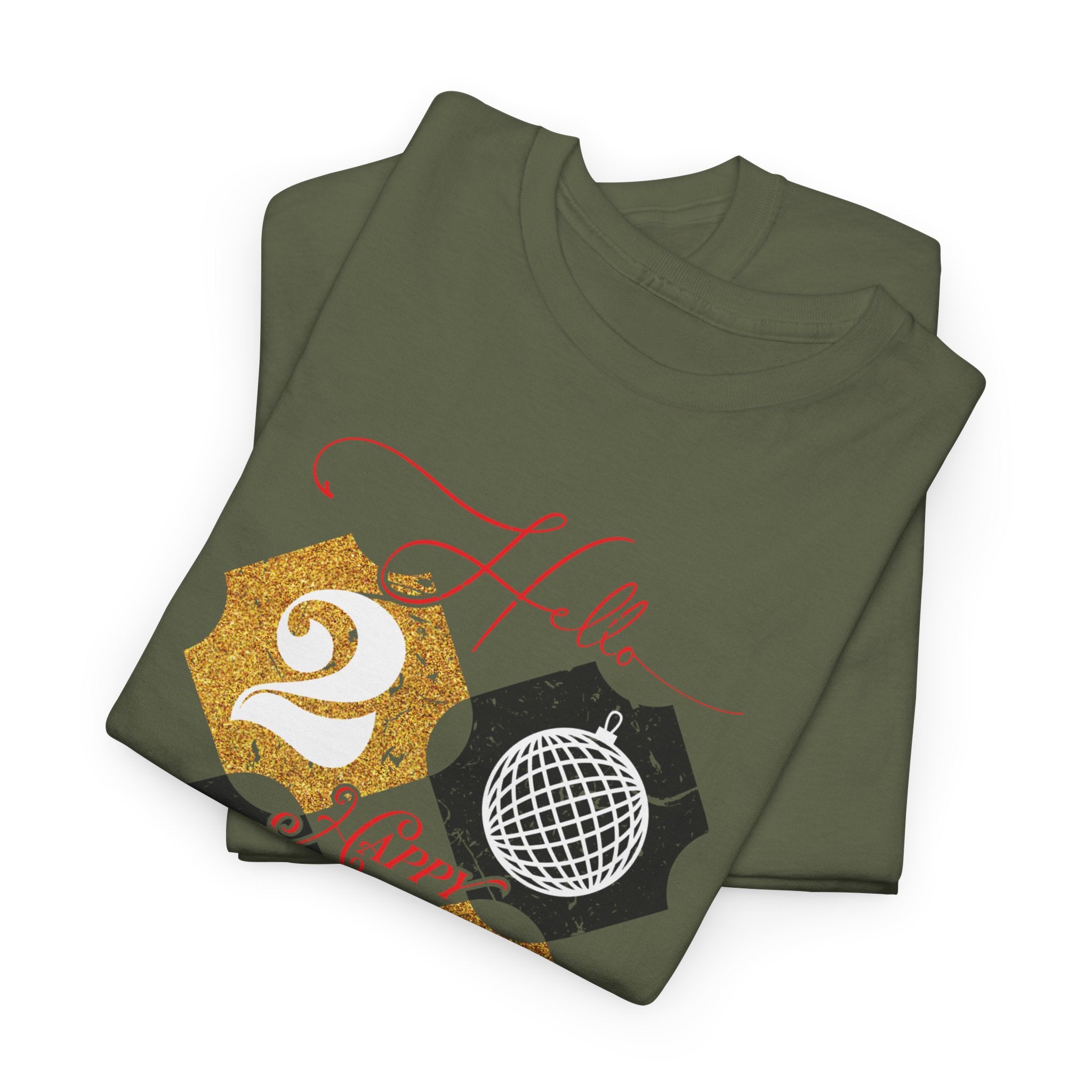 2026 Happy New Year Pink Varsity Tee — Fireworks Party Graphic.Unisex Cotton Tee