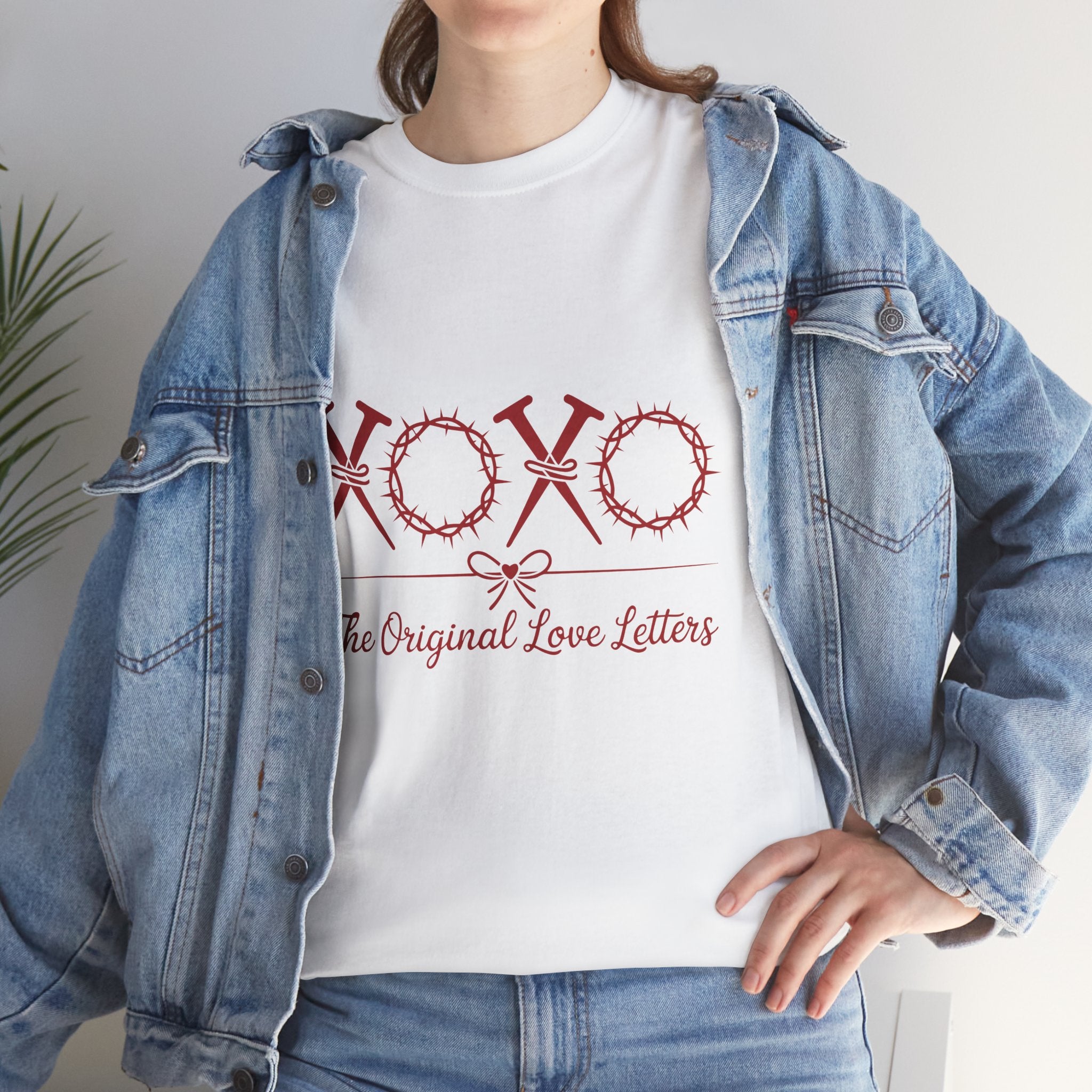 Christian Valentine Tee — “XOXO” Nails & Thorn Crowns, “The Original Love Letters”... Unisex Cotton Tee
