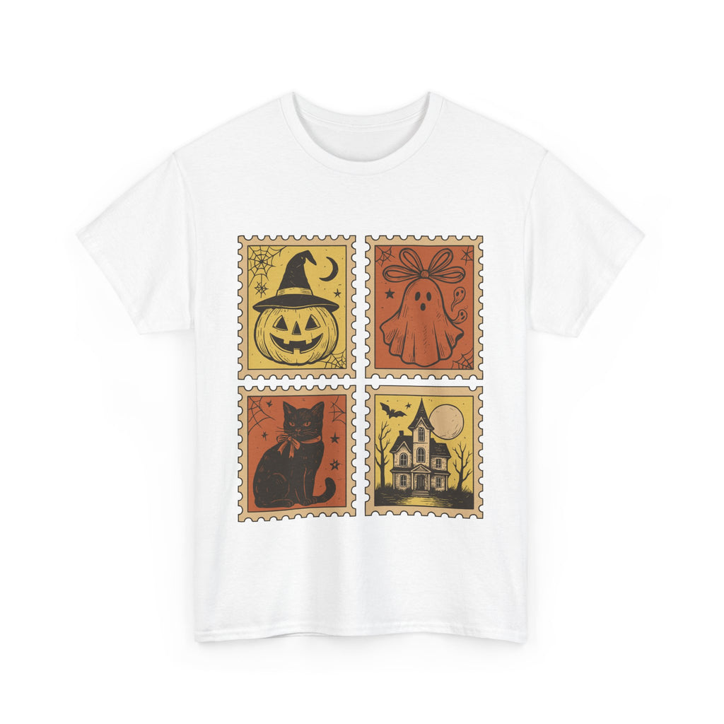 Halloween Stamp Design Unisex Heavy Cotton Tee