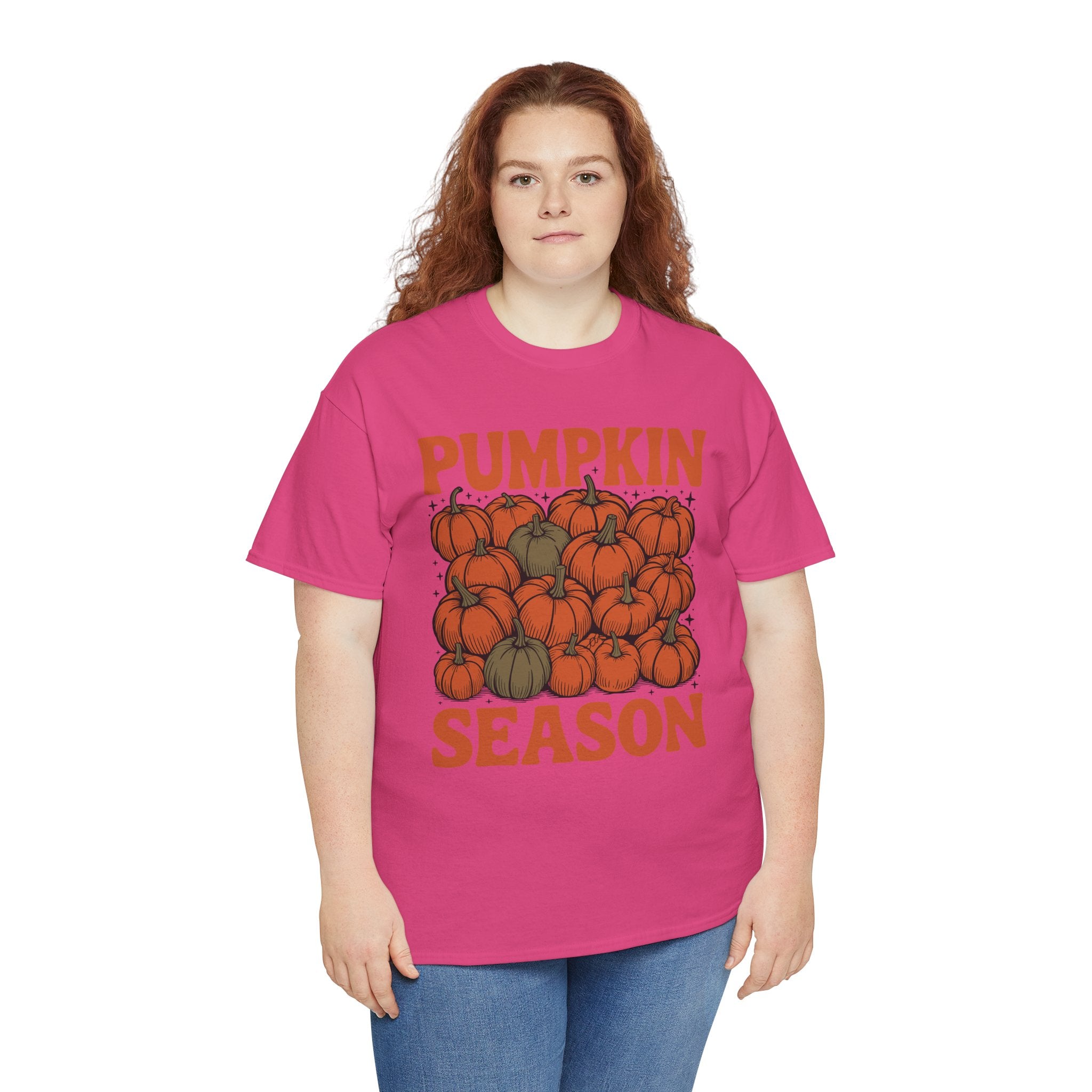 Pumpkin Season Tee — Fall Pumpkin Pile Unisex Cotton Tee