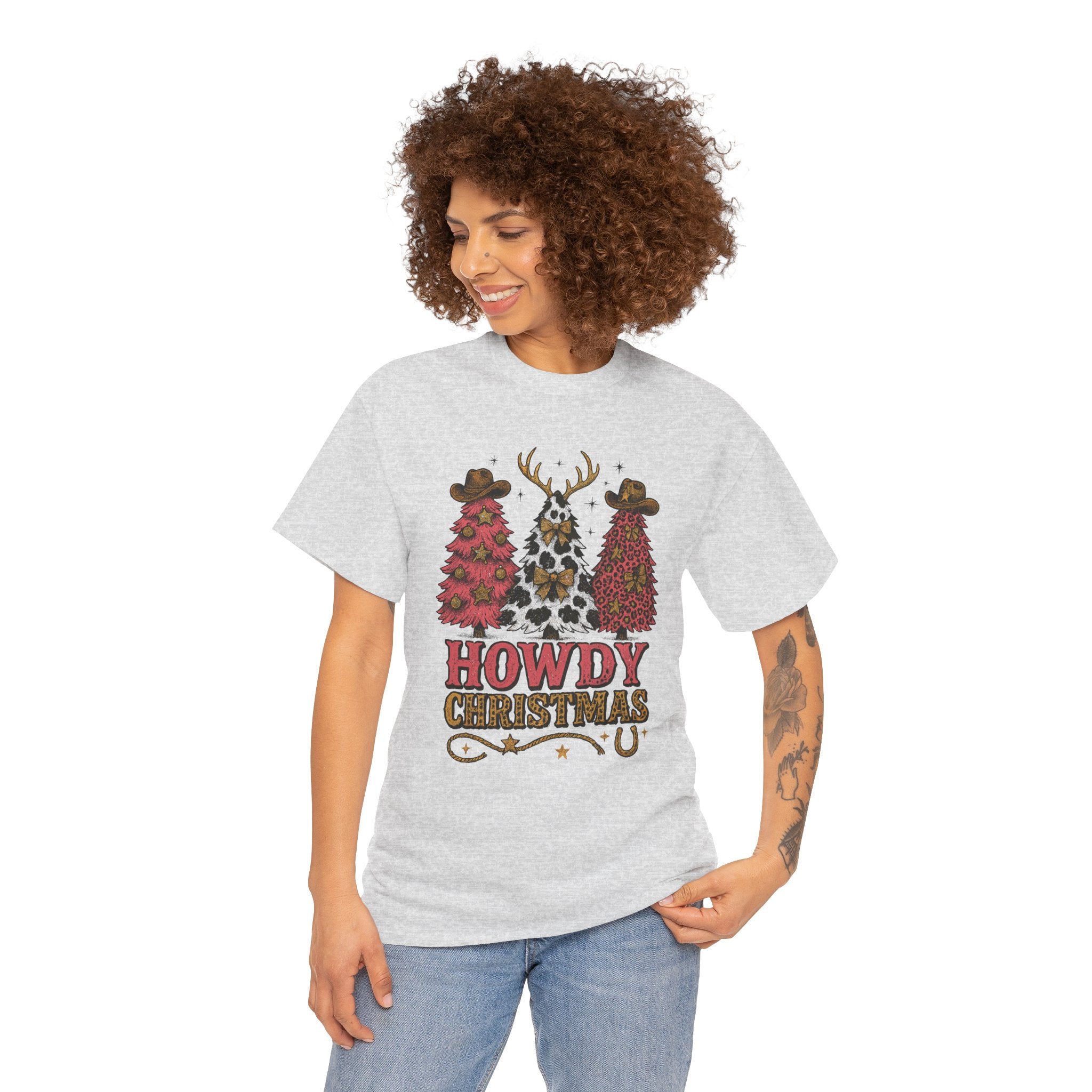 Western Christmas Unisex Cotton Tee