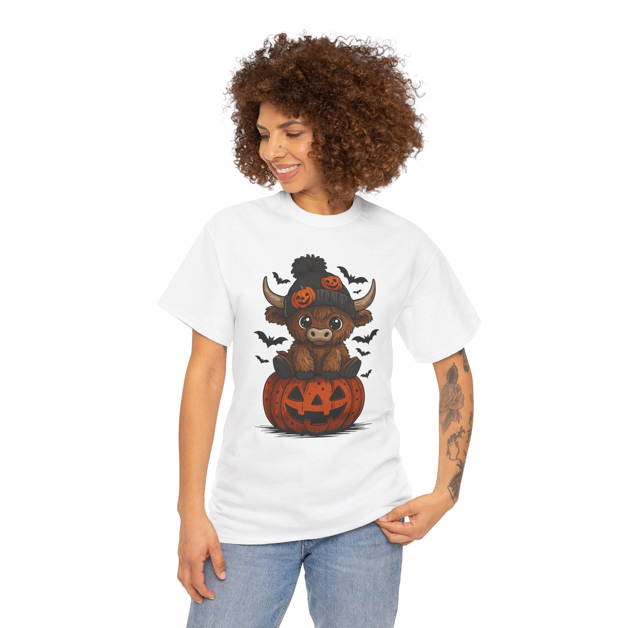 Halloween Cow Unisex Cotton Tshirt