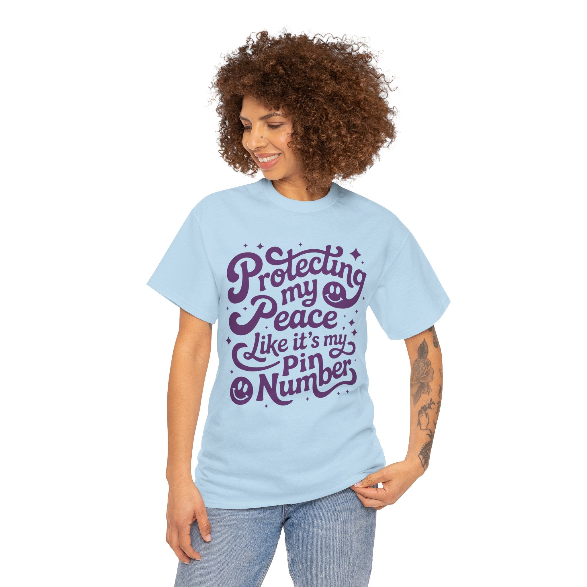 Protecting My Peace Like It’s My PIN Number Tee — Retro Motivational Graphic Unisex Cotton T-Shirt
