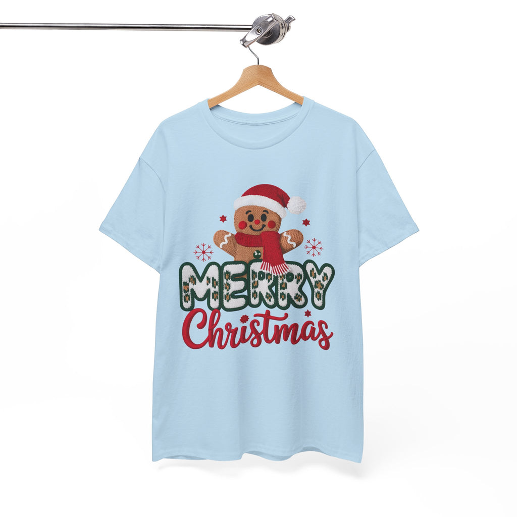 Gingerbread Santa 'Merry Christmas' Unisex Cotton Tee T-Shirt