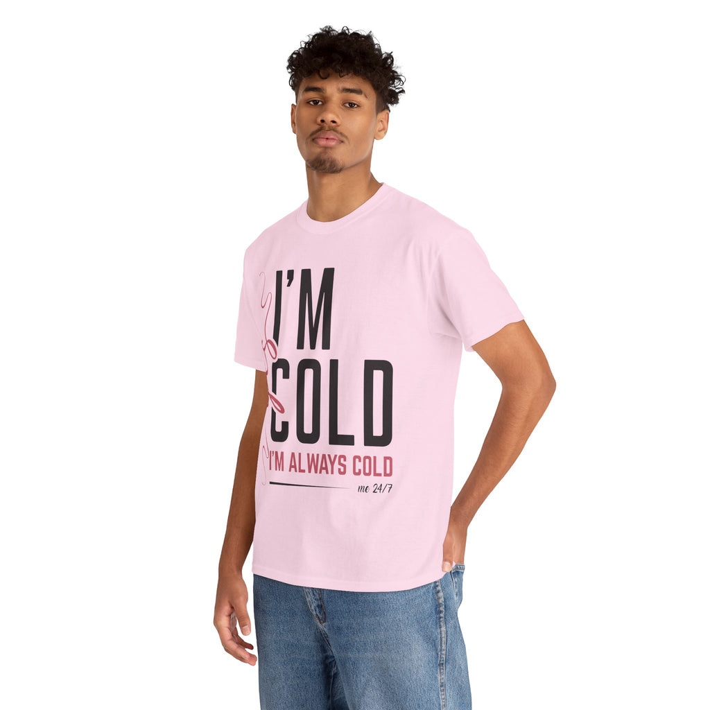 Pink Script Minimalist Unisex Cotton Tee