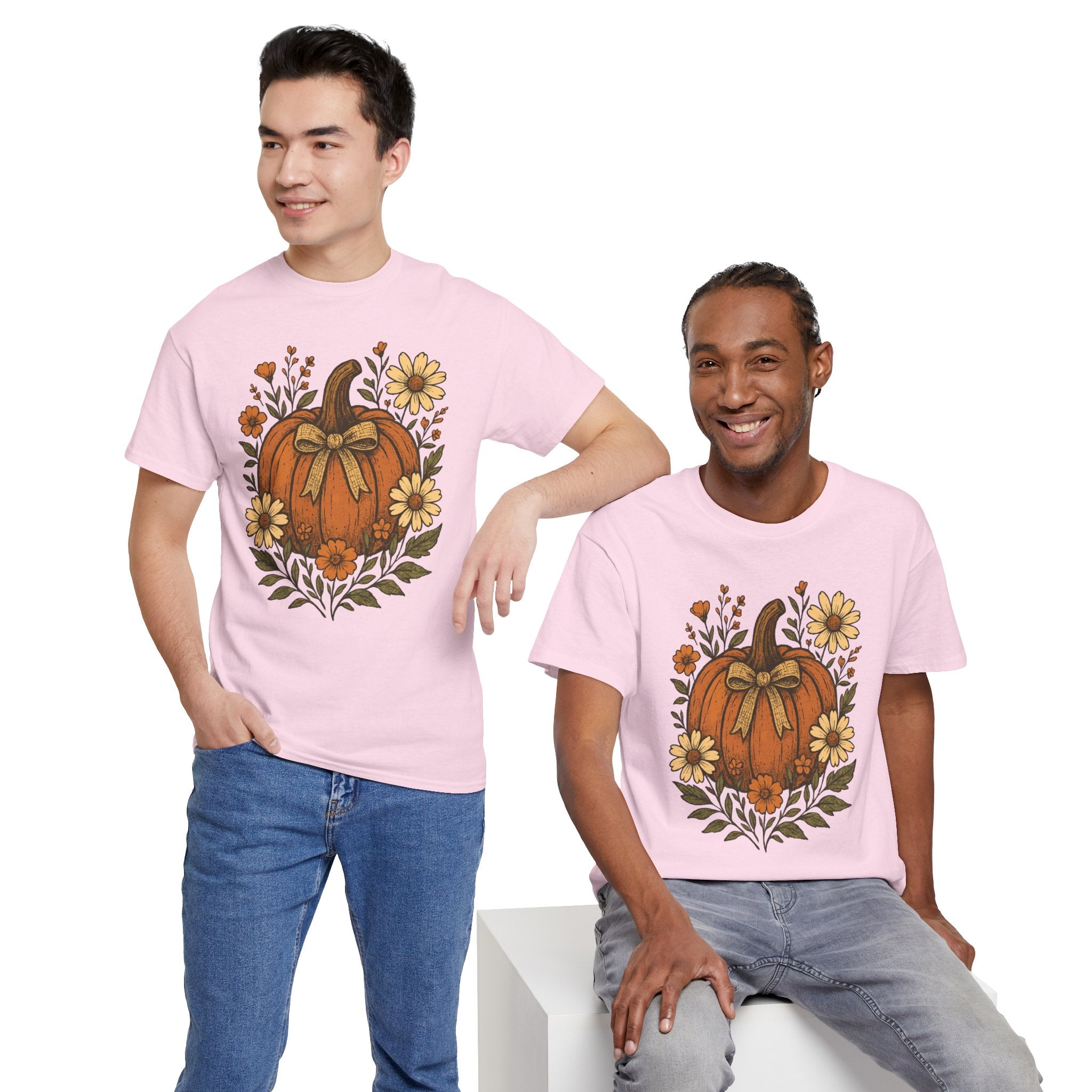 Pumpkin Daisy Unisex Cotton Tee