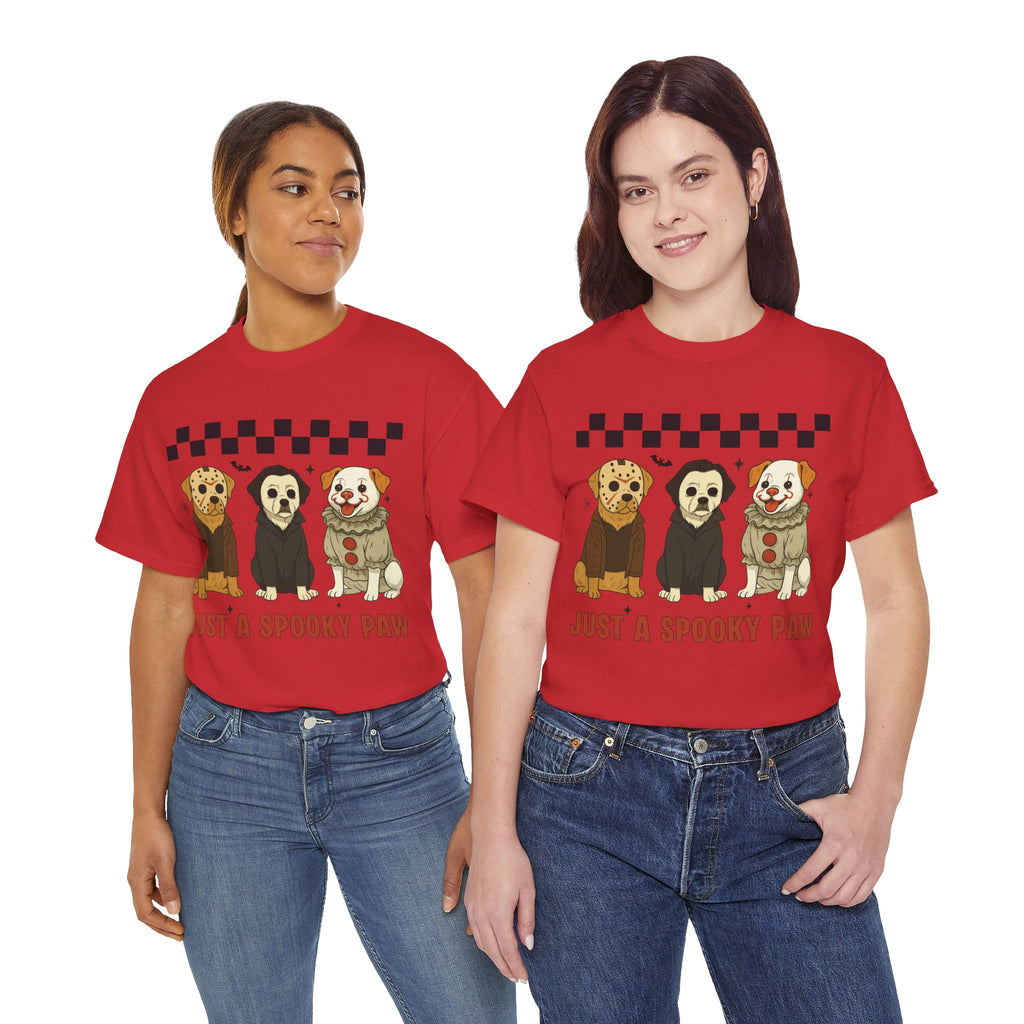 Halloween "Just A Spooky Paw" Unisex Cotton Tee