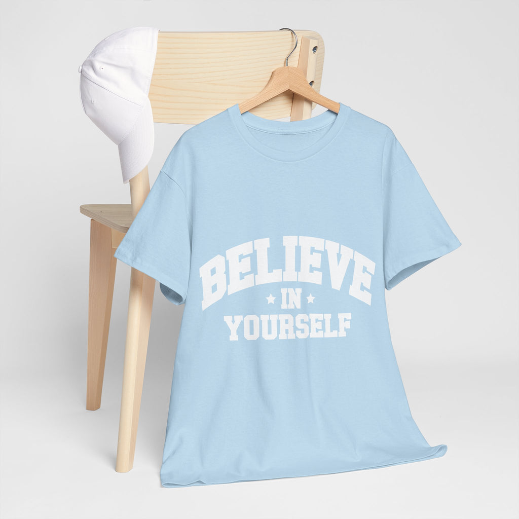 Believe in Yourself Varsity Unisex Cotton Tee