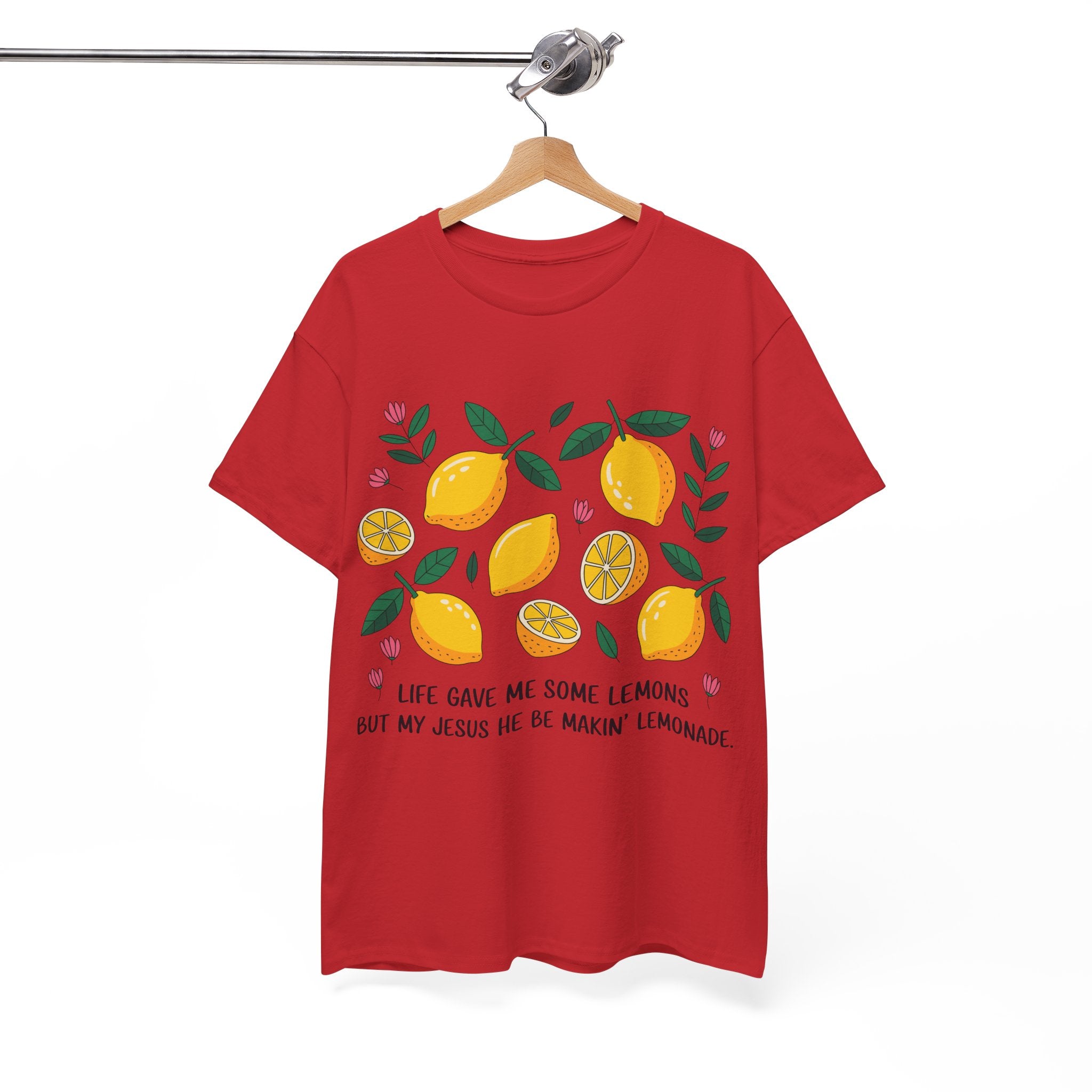Christian Lemonade Tee — "Life gave me some lemons but my Jesus he be makin’ lemonade"Unisex Cotton Tee