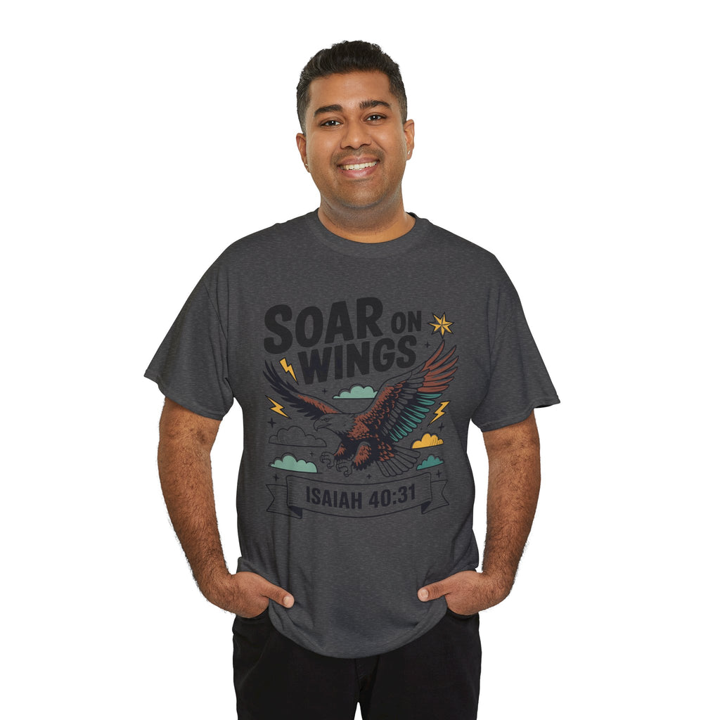 Isaiah 40:31 "Soar on Wings" Eagle Unisex Cotton T-Shirt