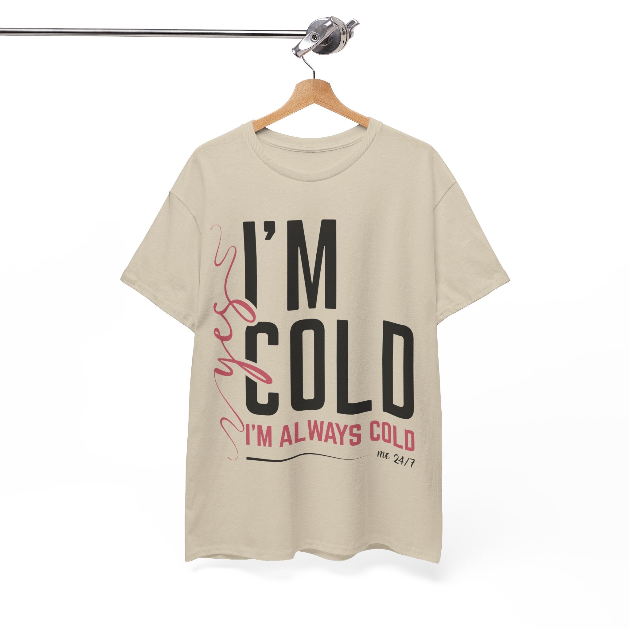 Pink Script Minimalist Unisex Cotton Tee