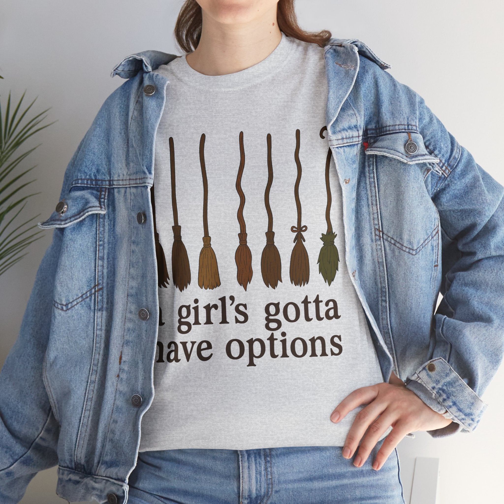 Witch Brooms Options Unisex Cotton Tee