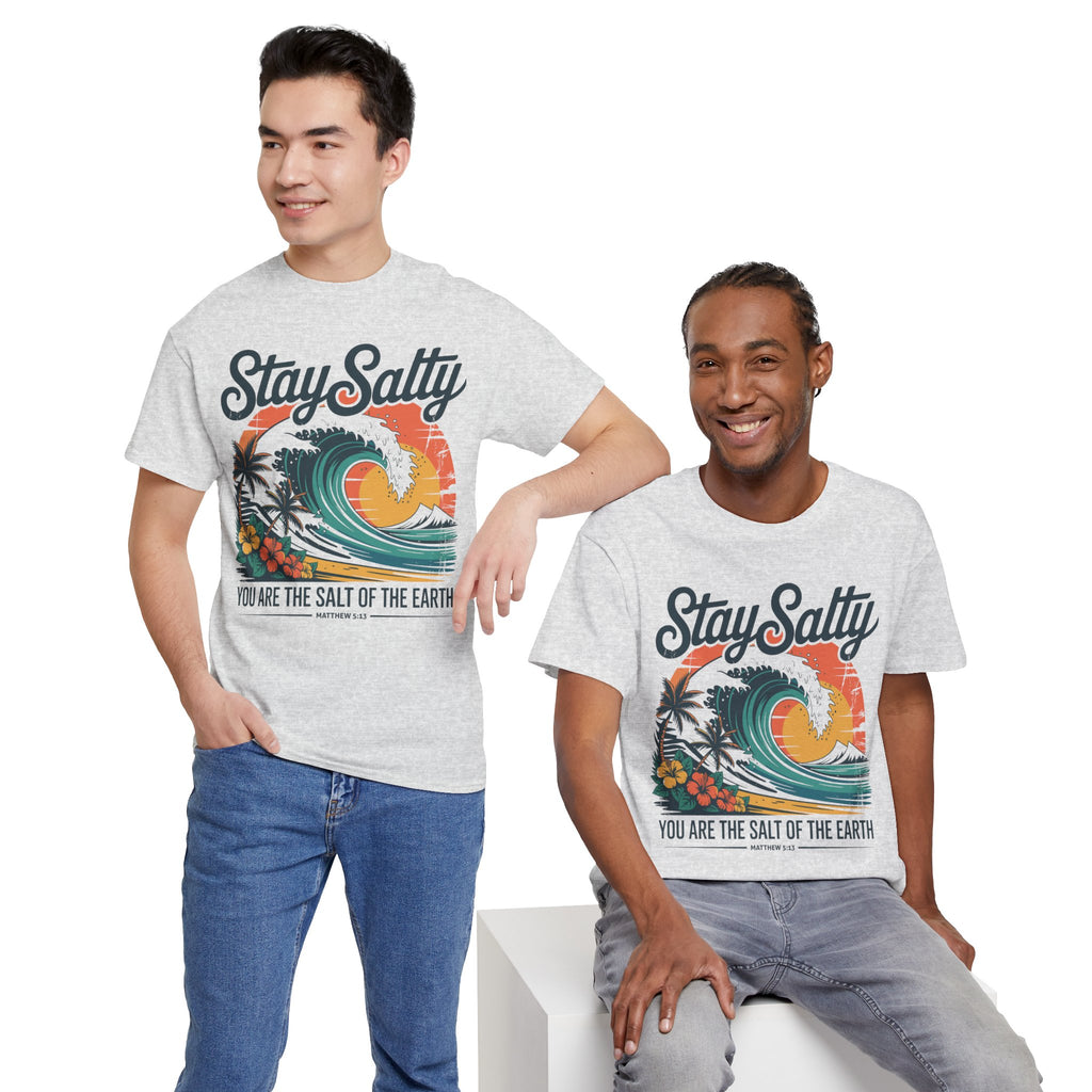 Stay Salty Beach Tee — "You are the salt of the earth (Matthew 5:13)"Unisex Cotton Tee