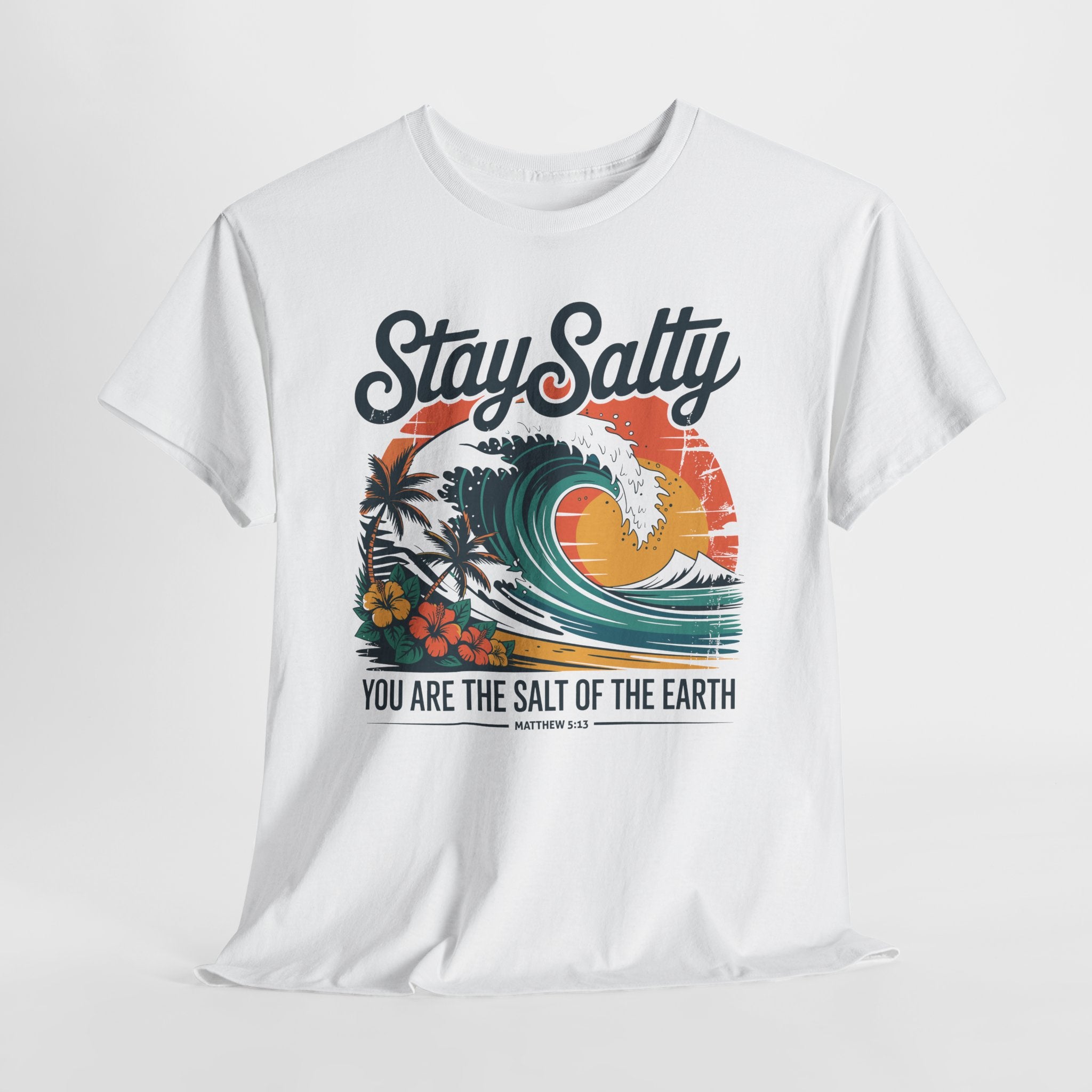 Stay Salty Beach Tee — "You are the salt of the earth (Matthew 5:13)"Unisex Cotton Tee